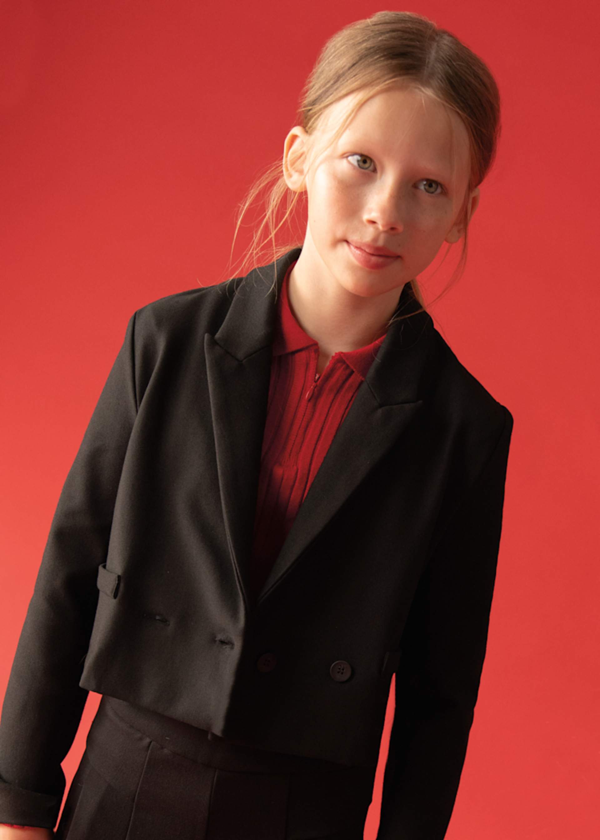 Girls knitted blazer