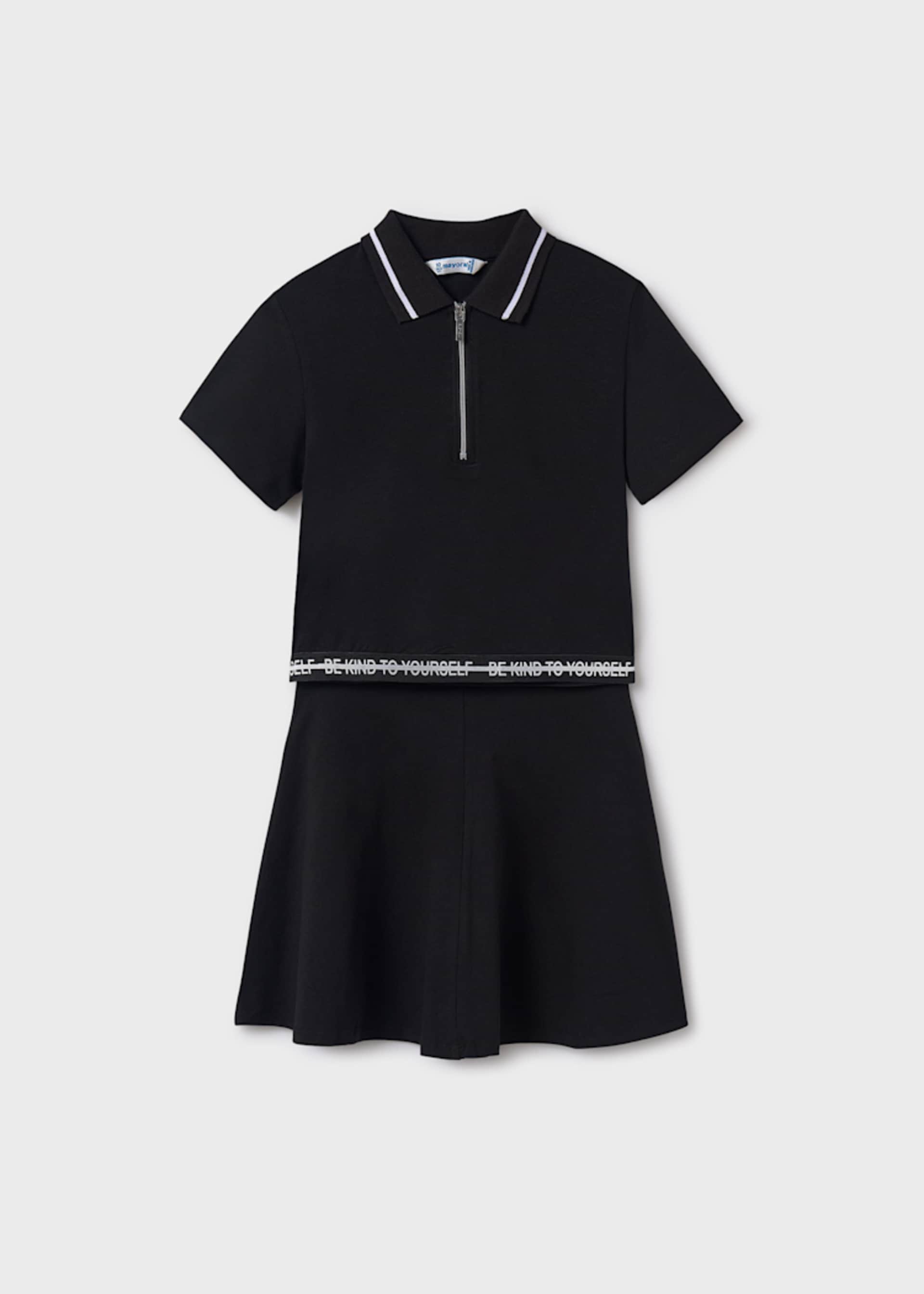 Conjunto saia e polo rapariga