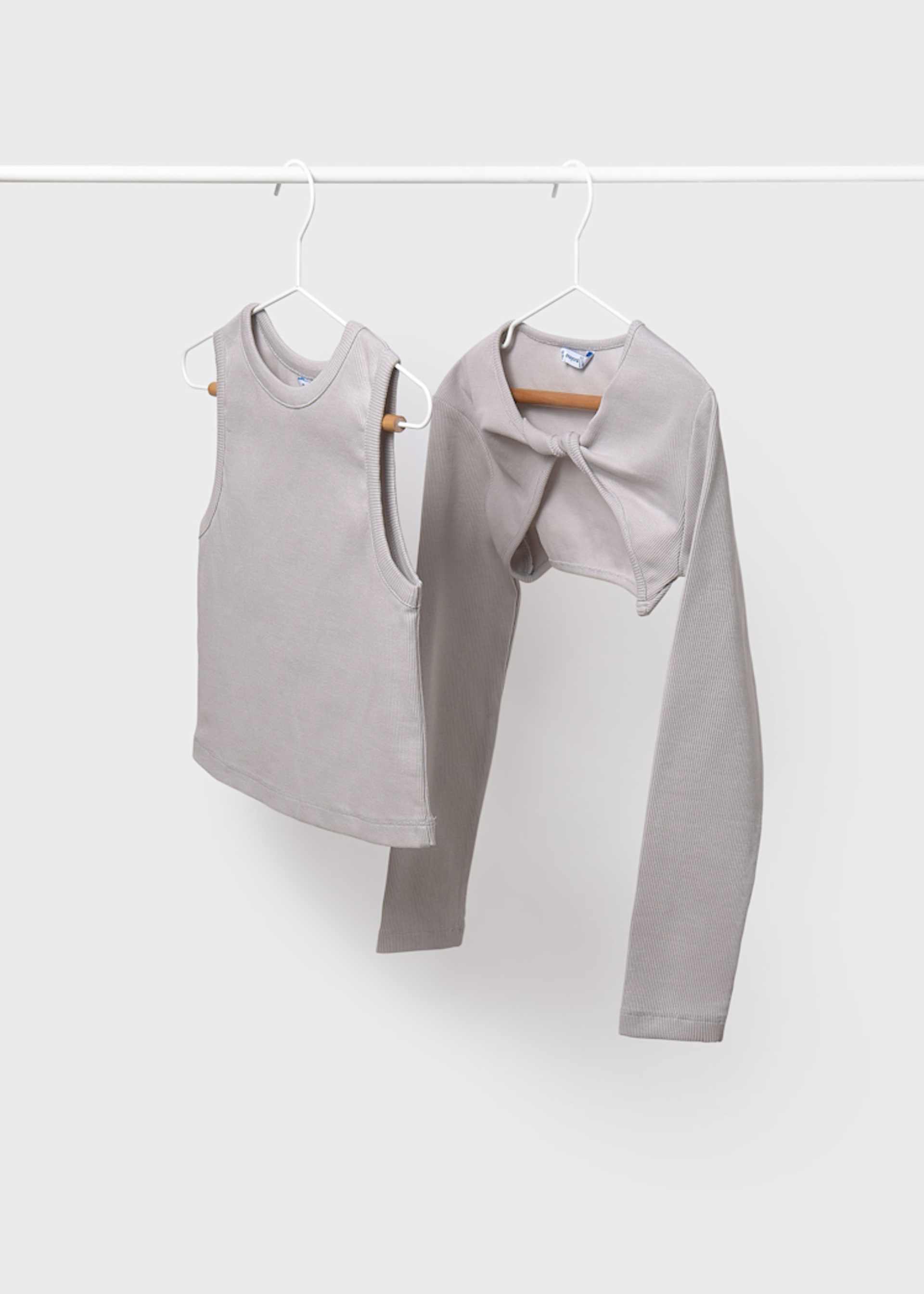 Tricou cu cardigan bolero fata