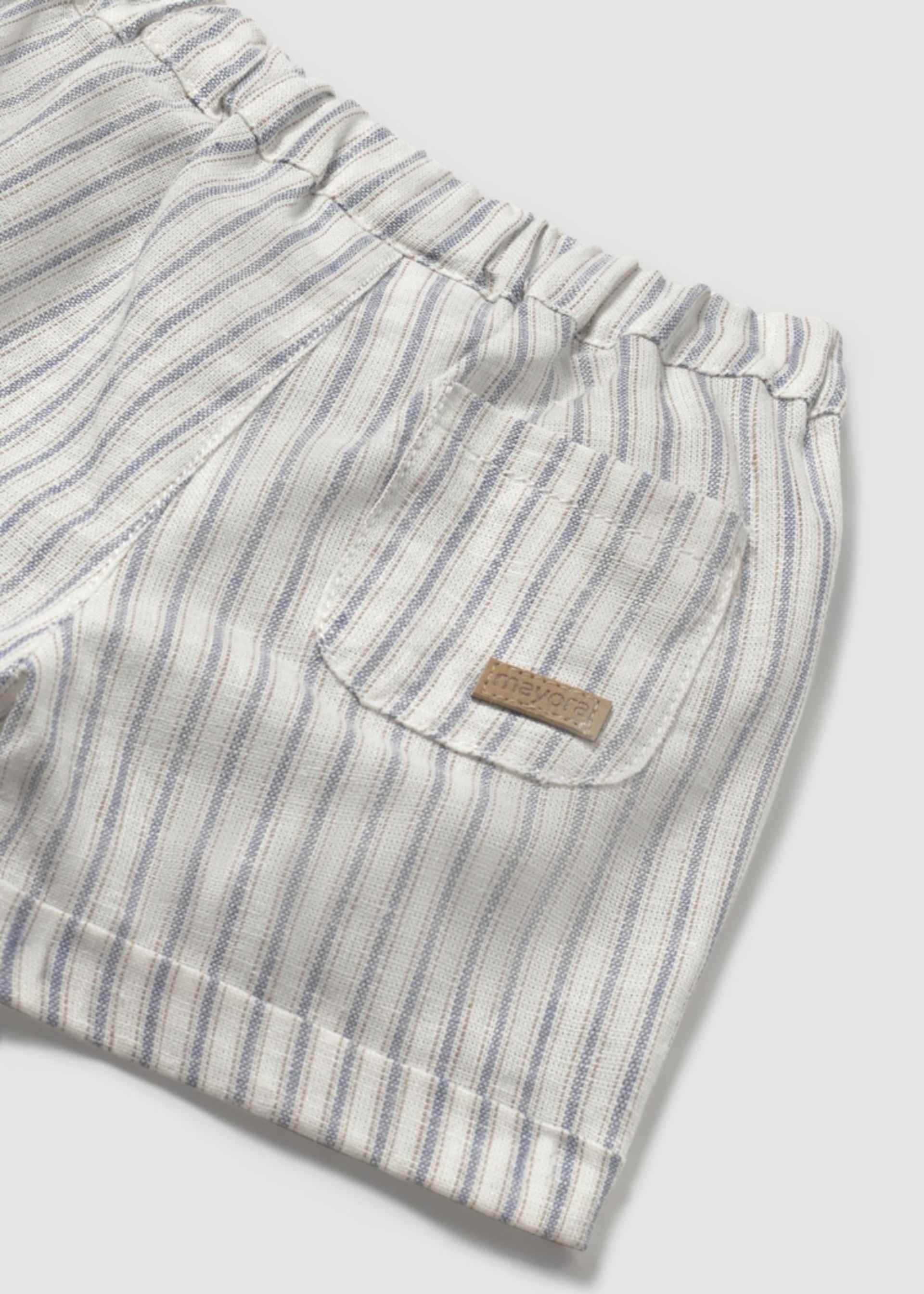 Pantalón corto con lino recién nacido<br>