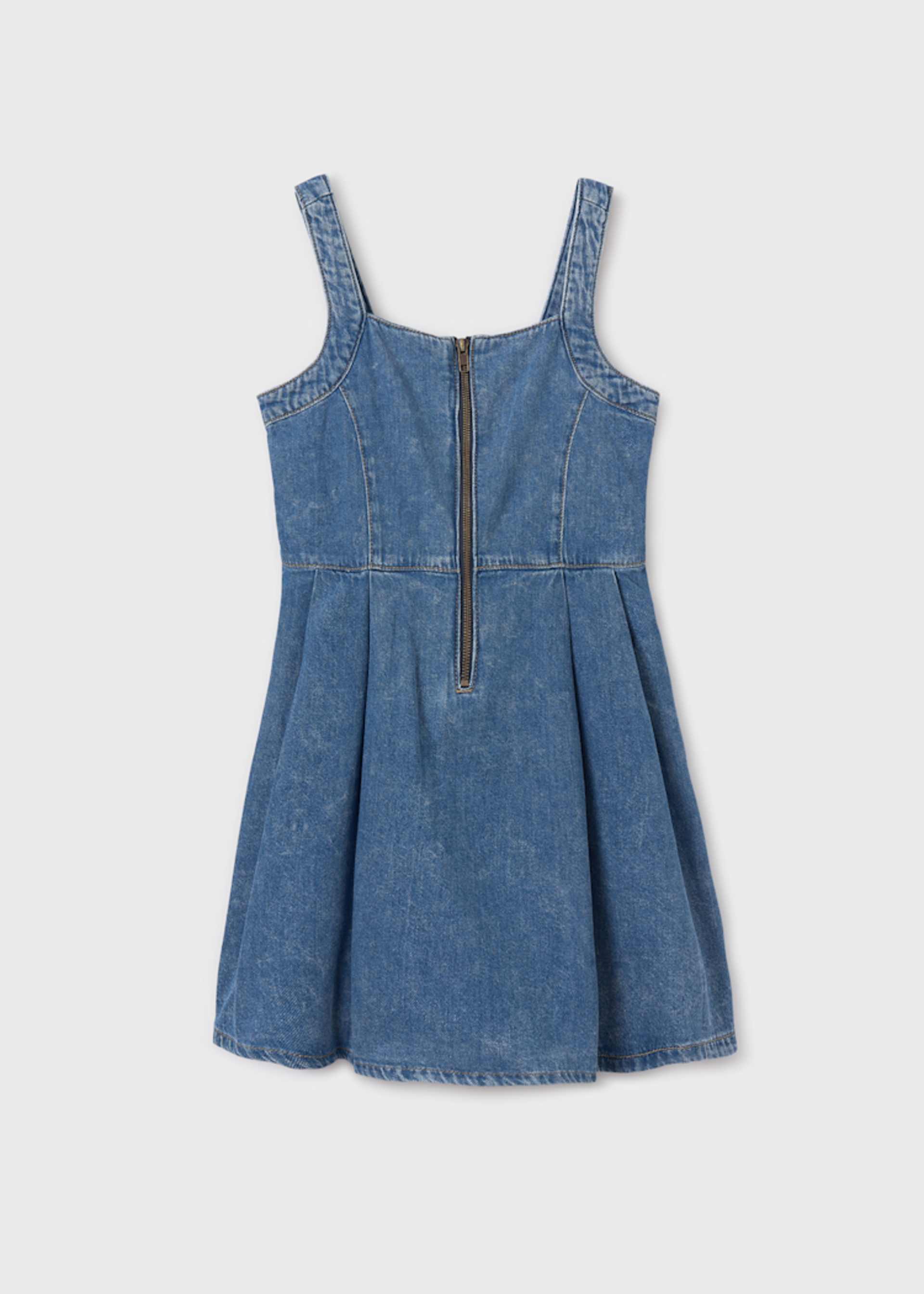 Vestito jeans cerniera ragazza