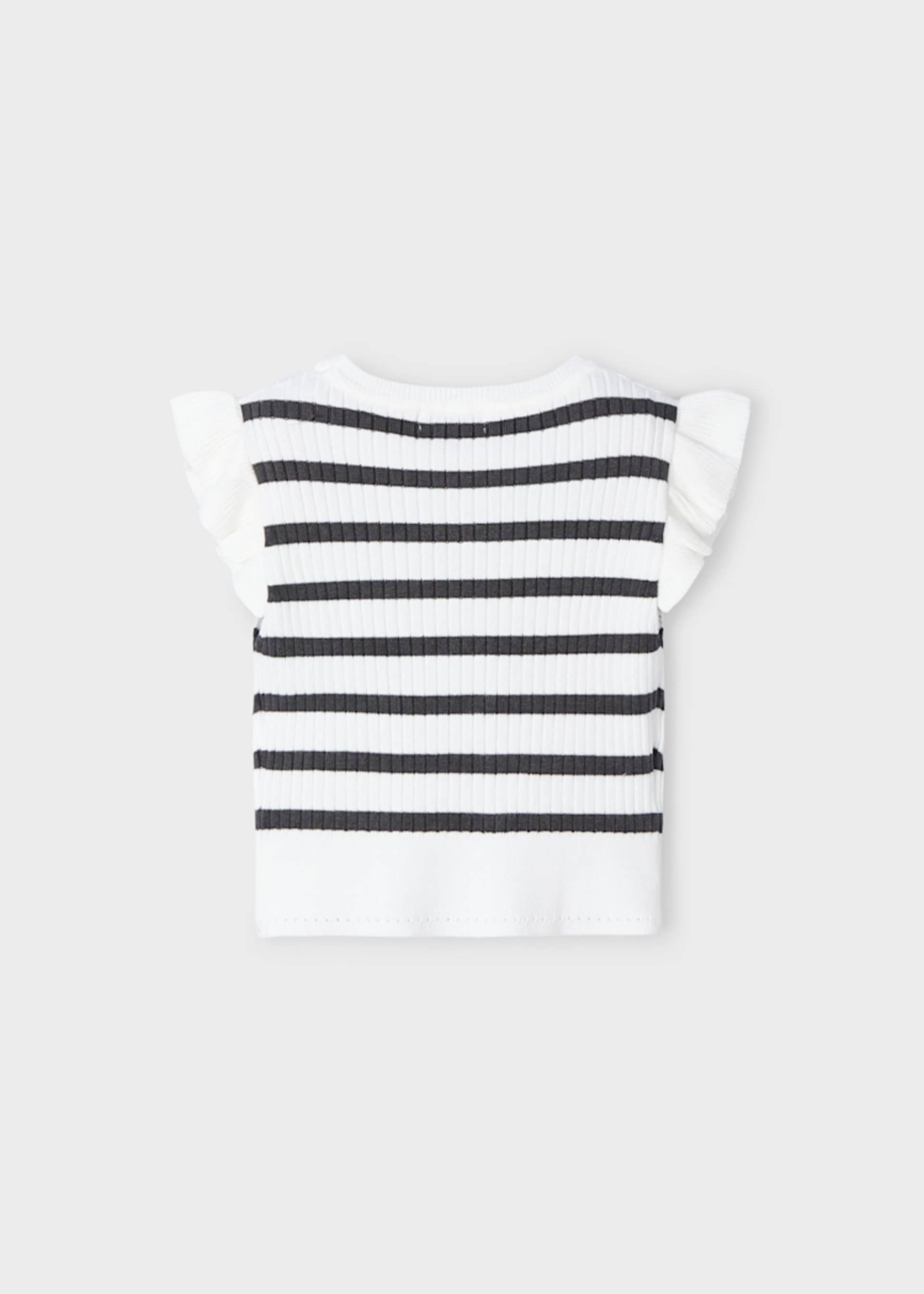 Top tricot canalé niña