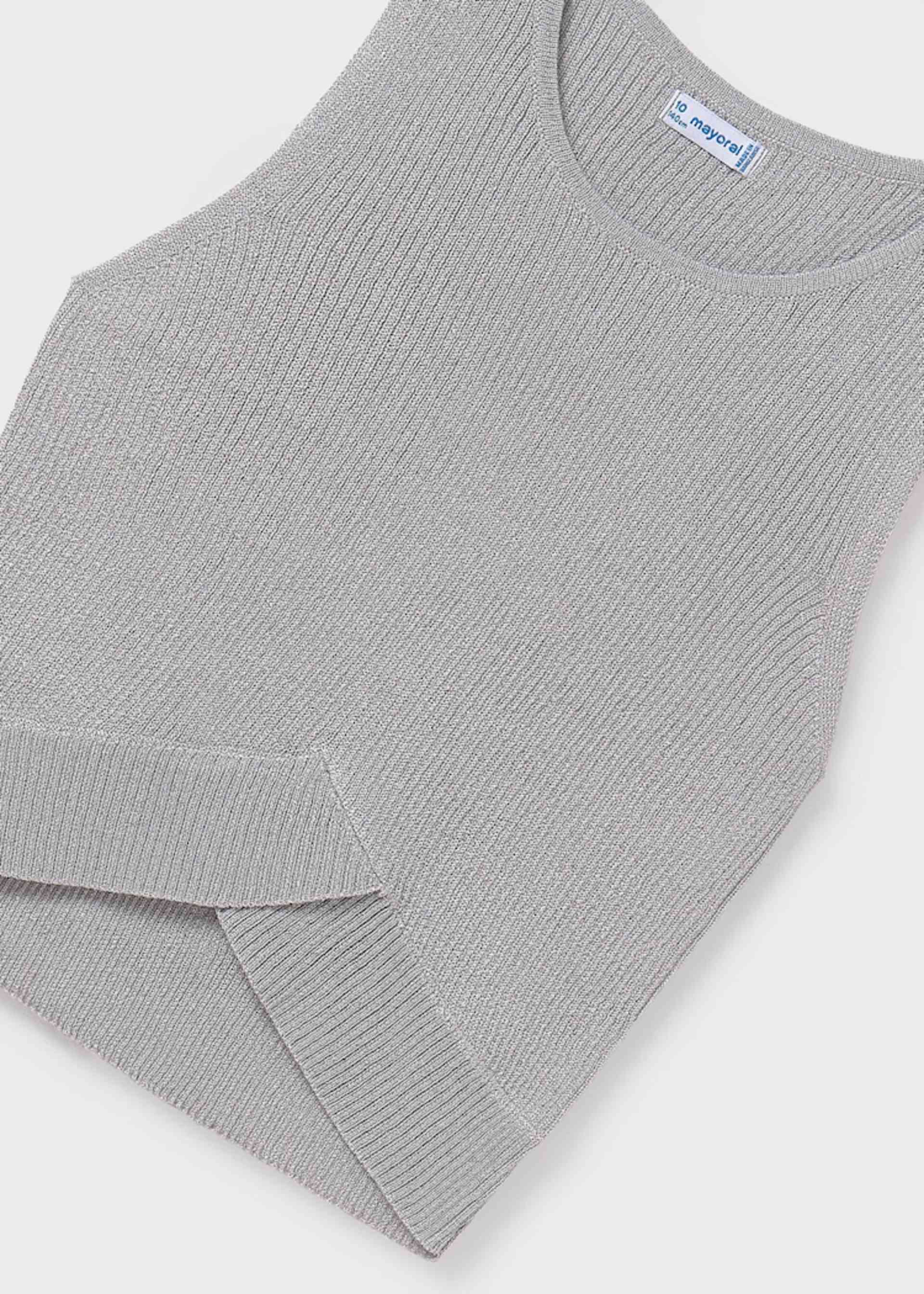 Top tricot côtelé fille