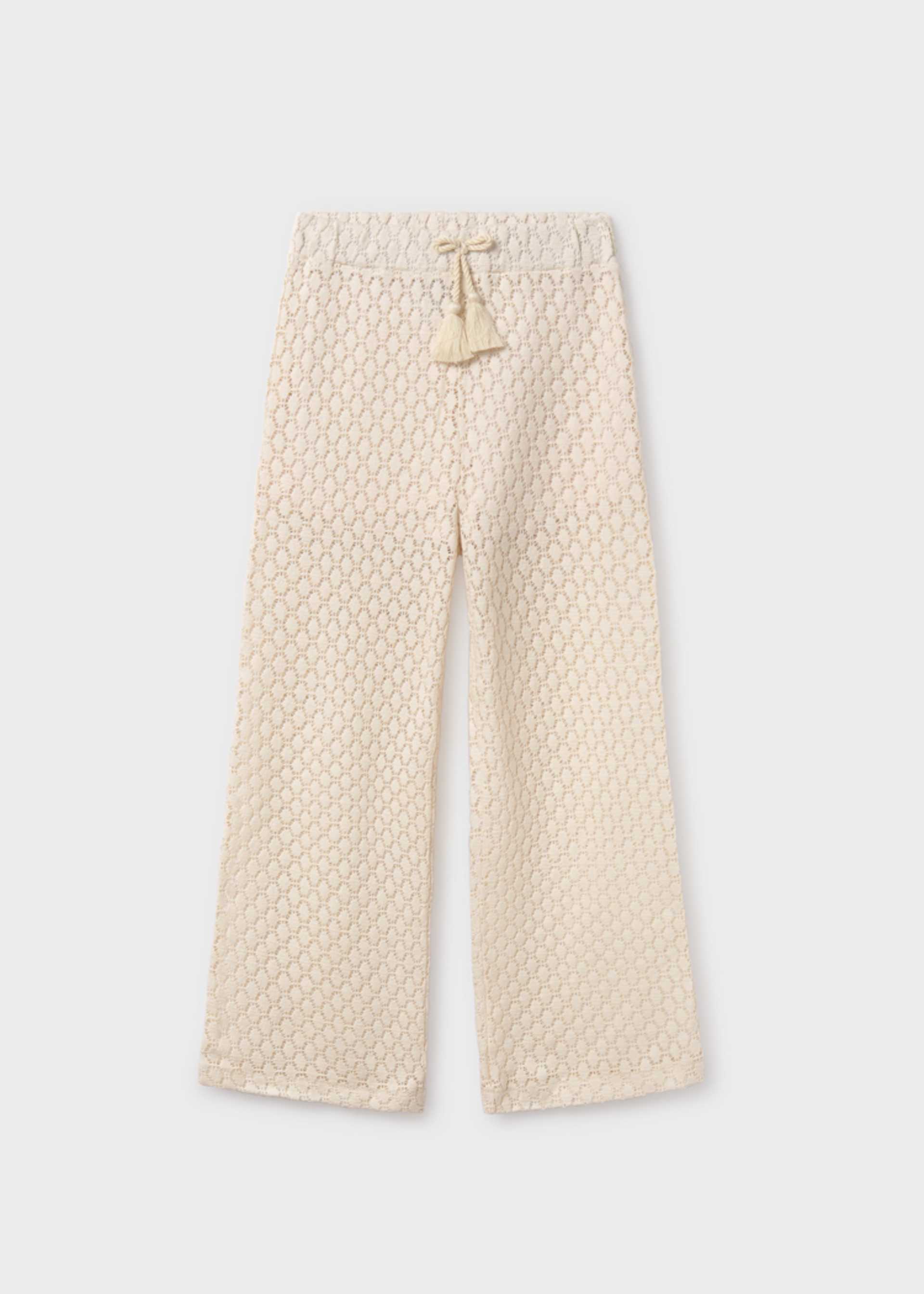 Girl openwork trousers