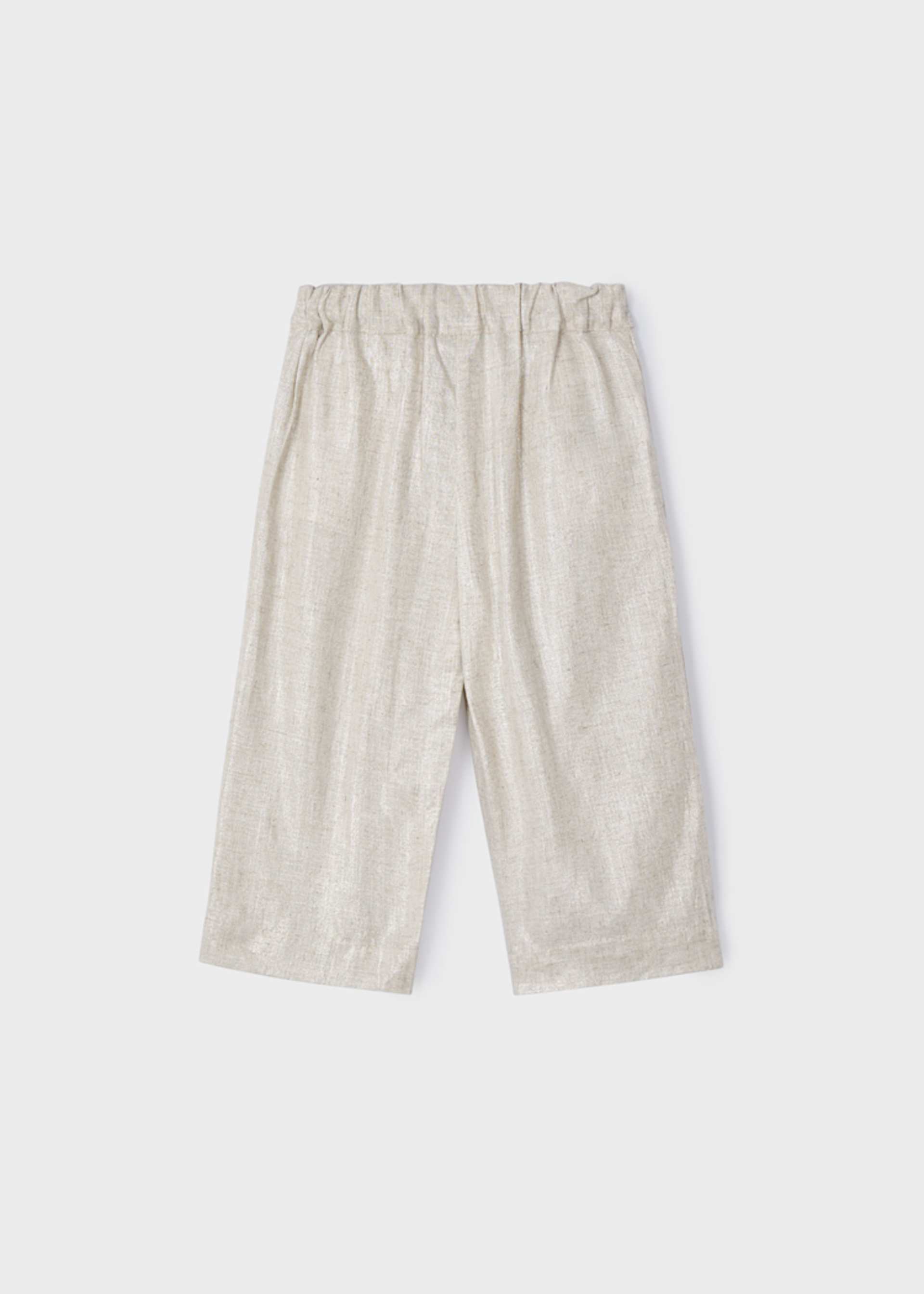 Girl flowy linen culottes