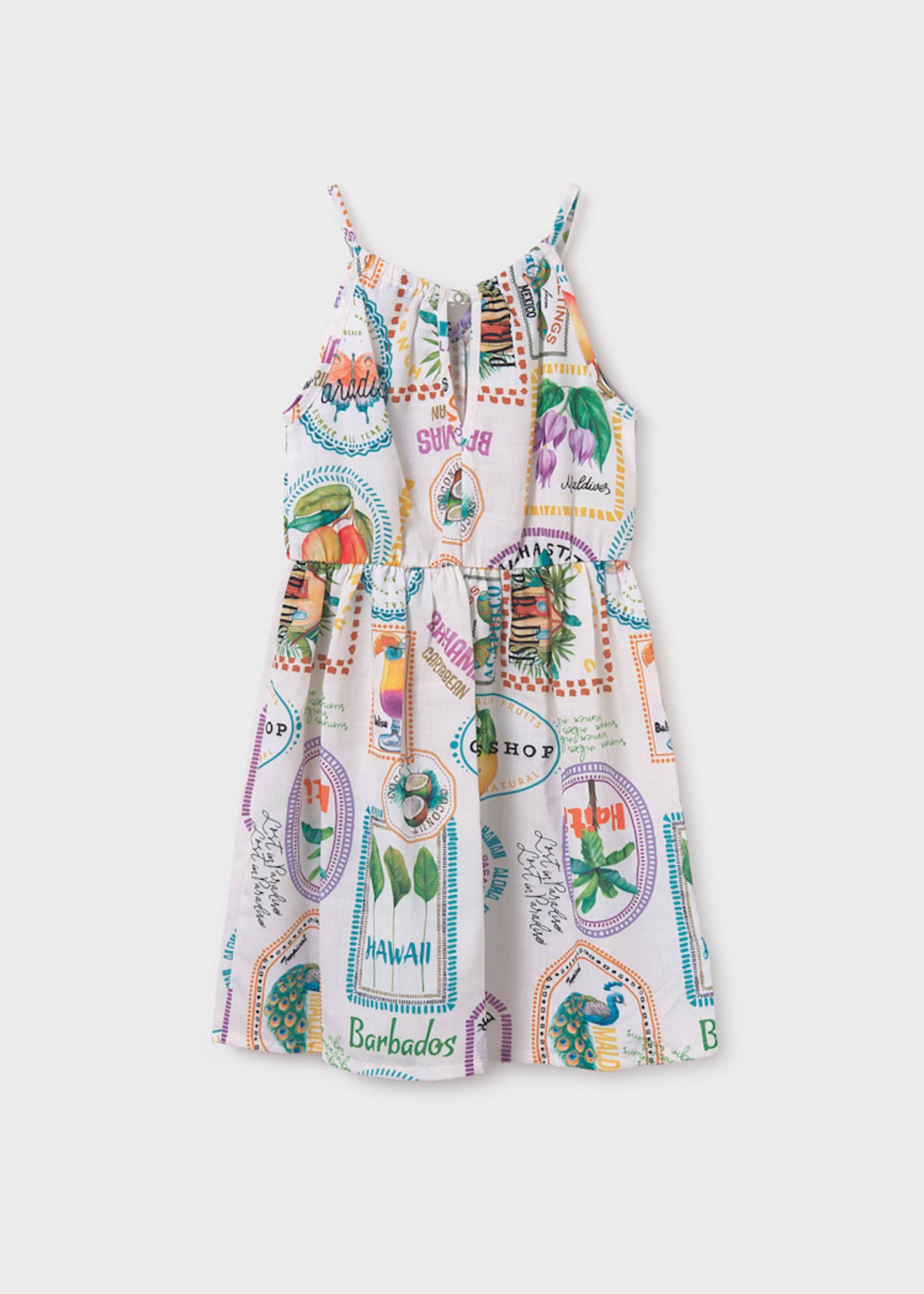 Girl print halter dress
