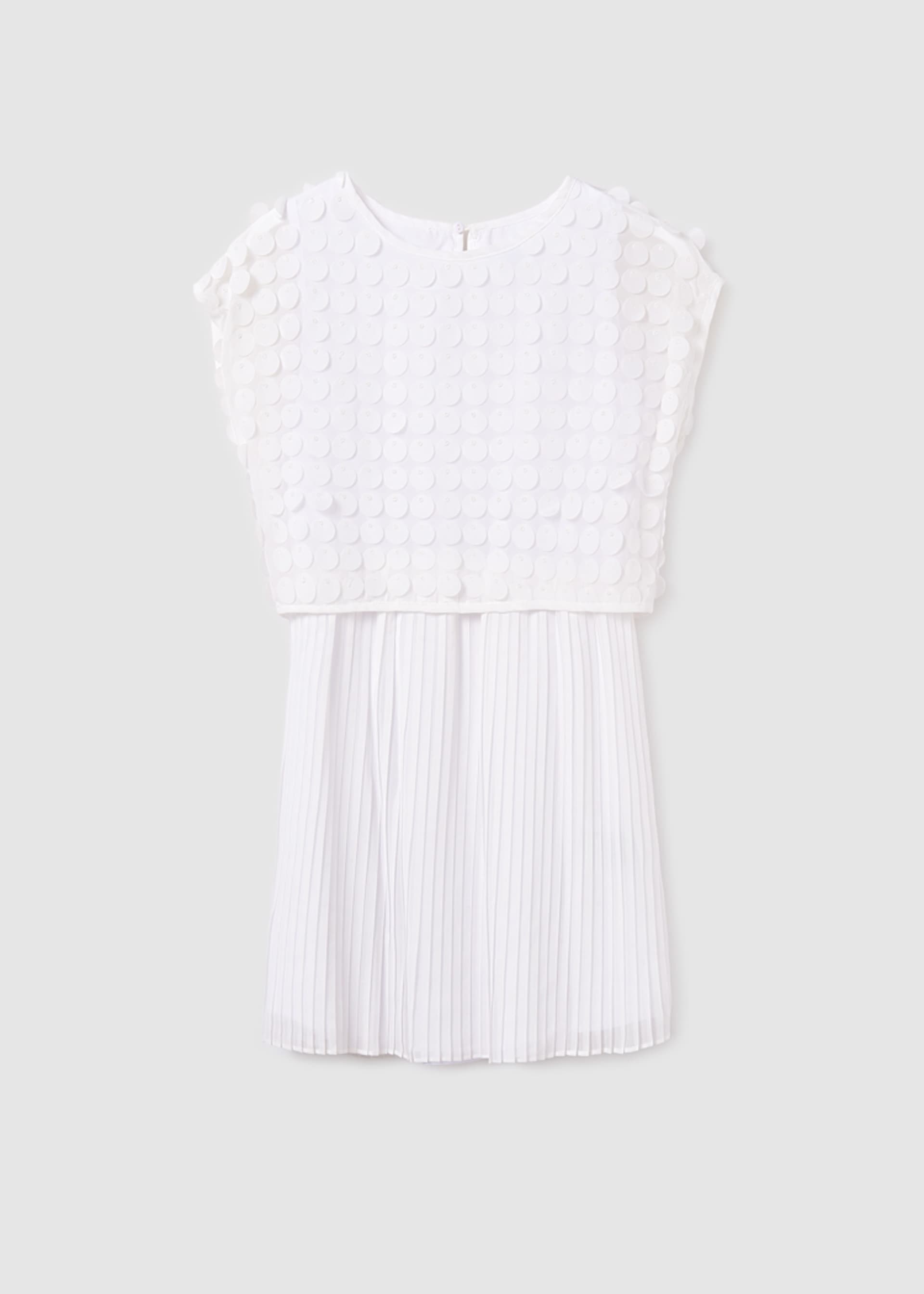 Girl combined pleated dress