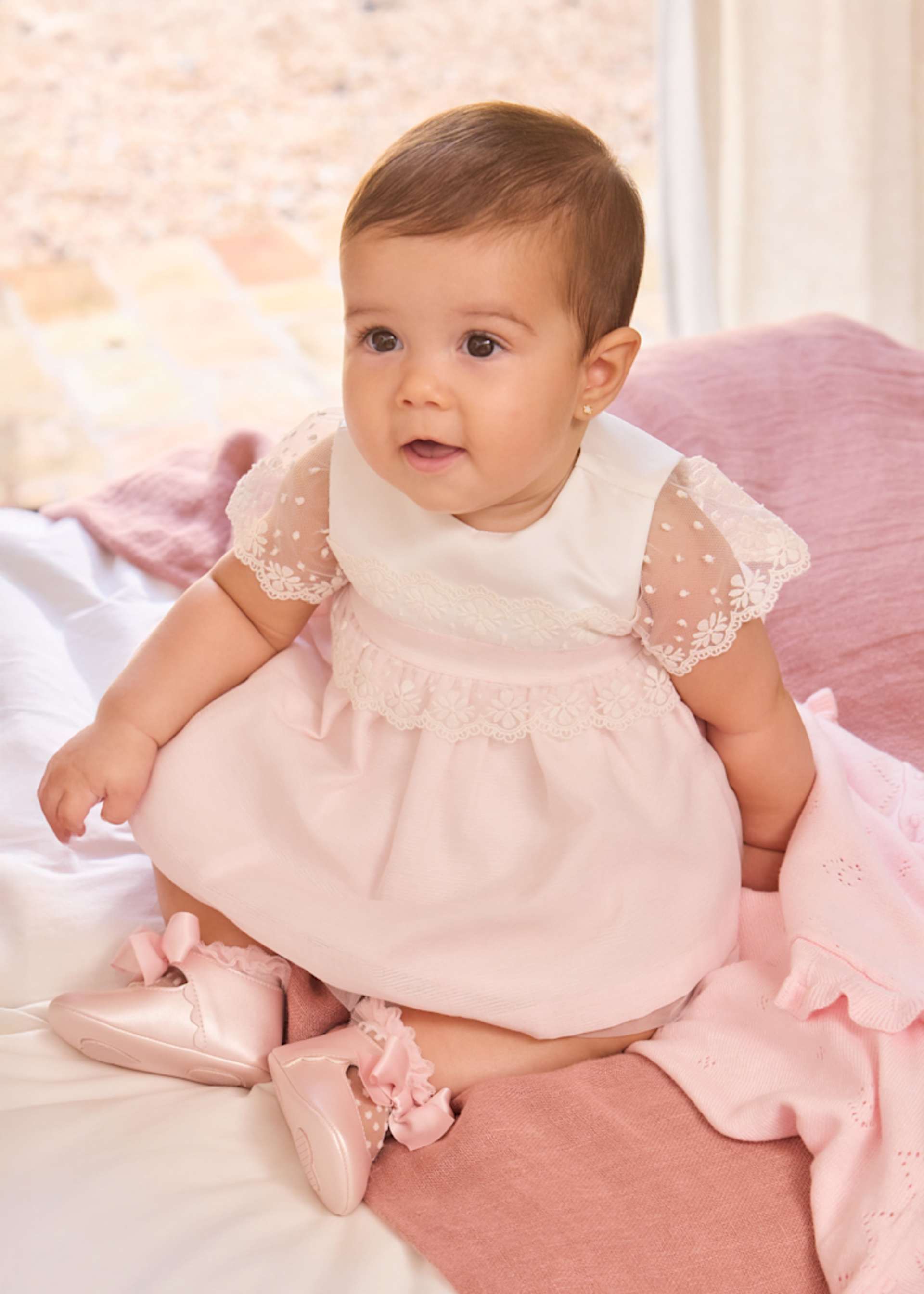 Newborn Girl Dress with Bloomers