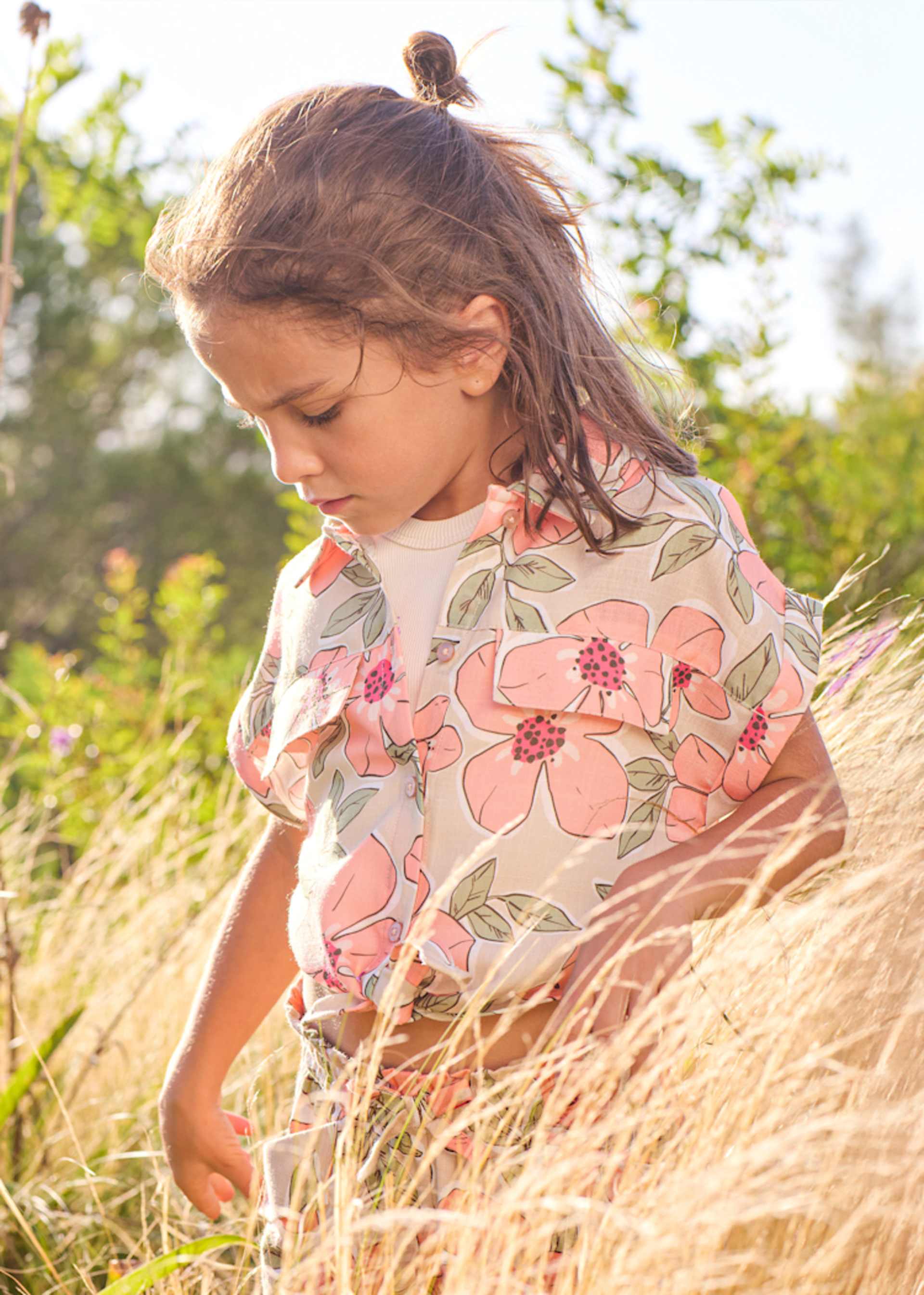 Bluse gemustert mit Top Mädchen