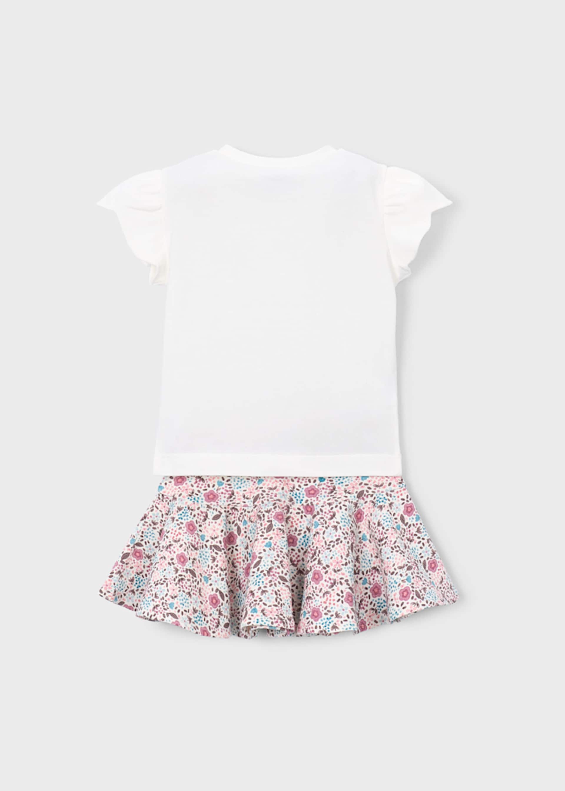Ensemble jupe et t-shirt en maille fille