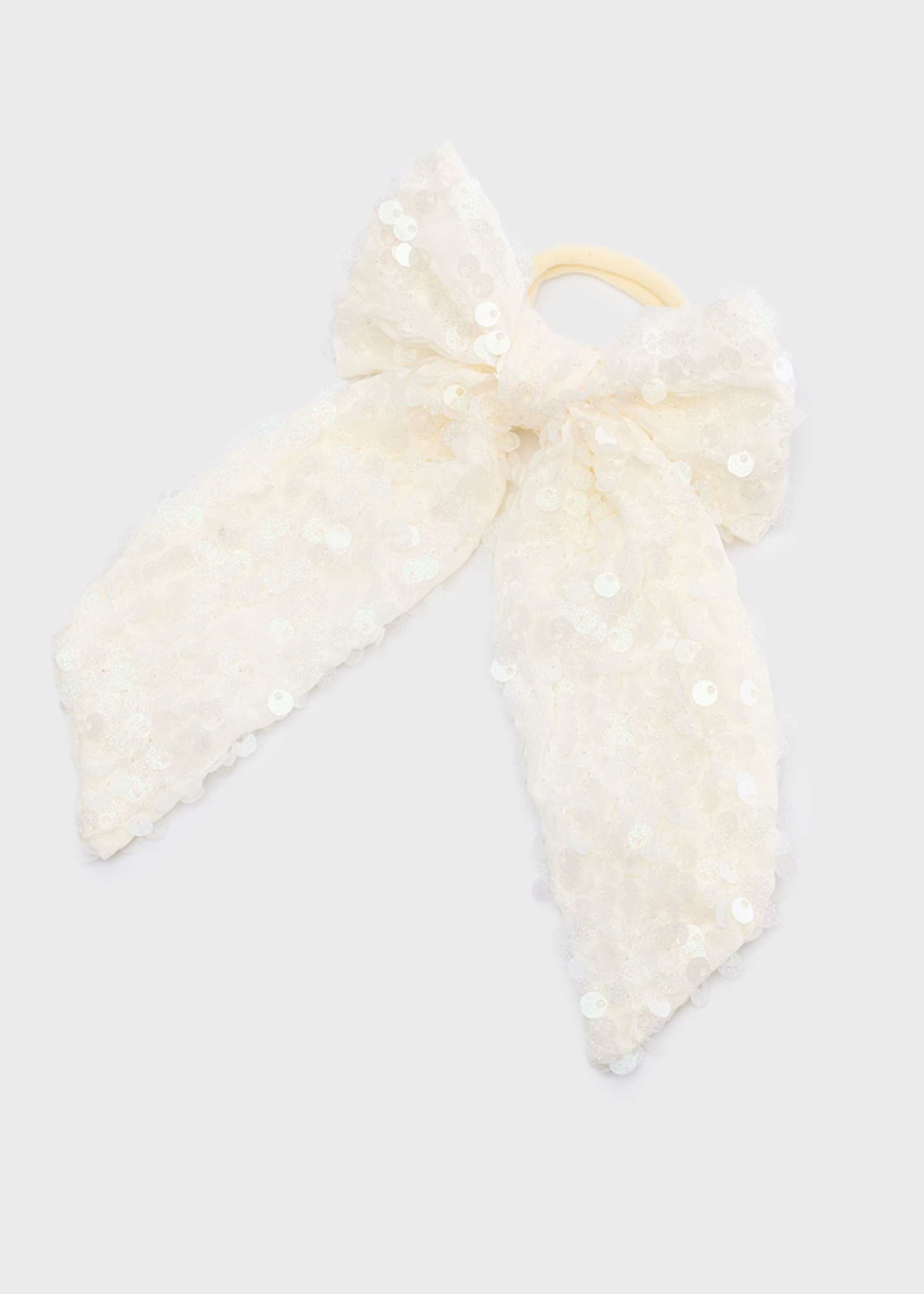 Sequin bow hair tie for girls