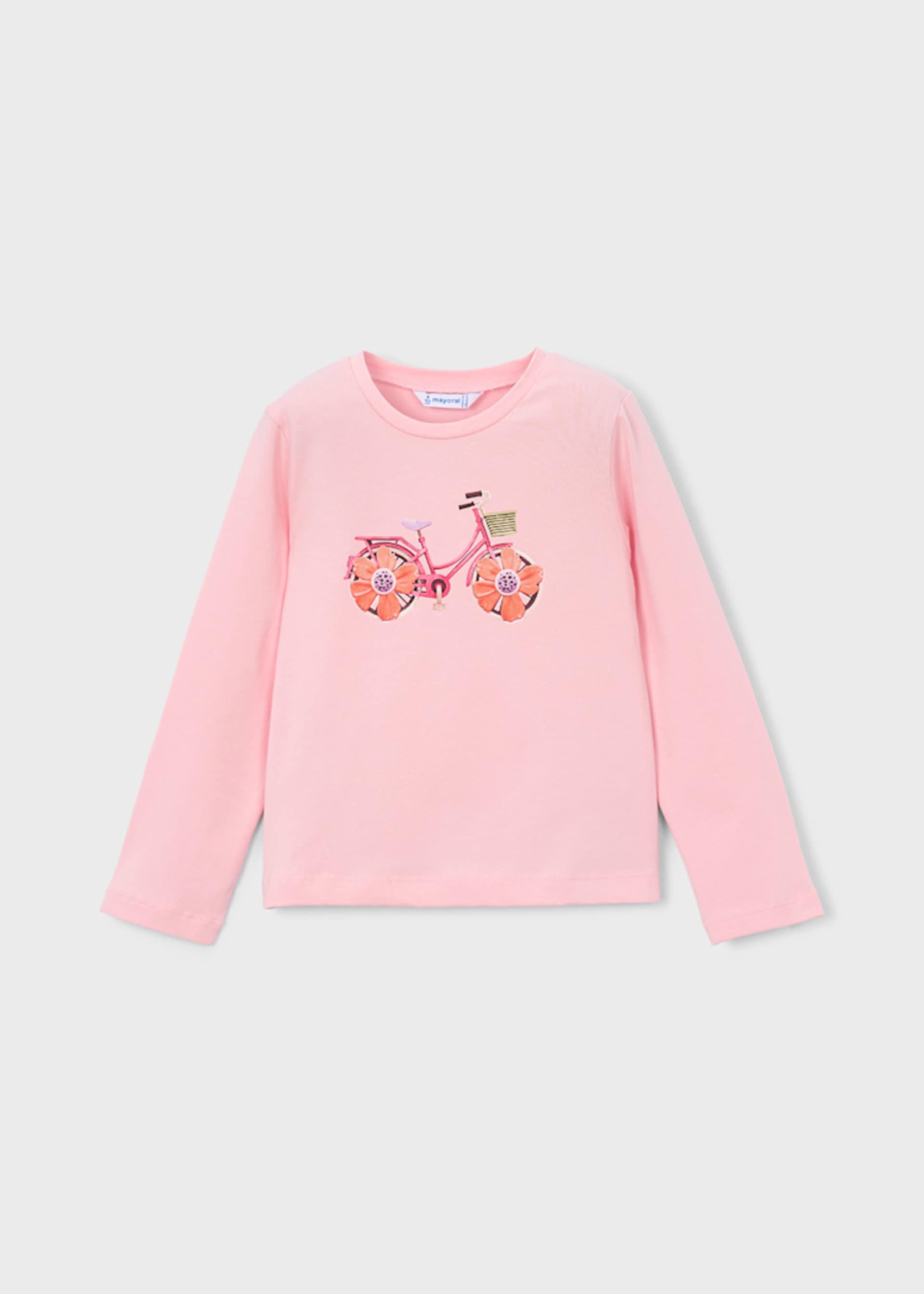 Playera de manga larga bicicleta niña