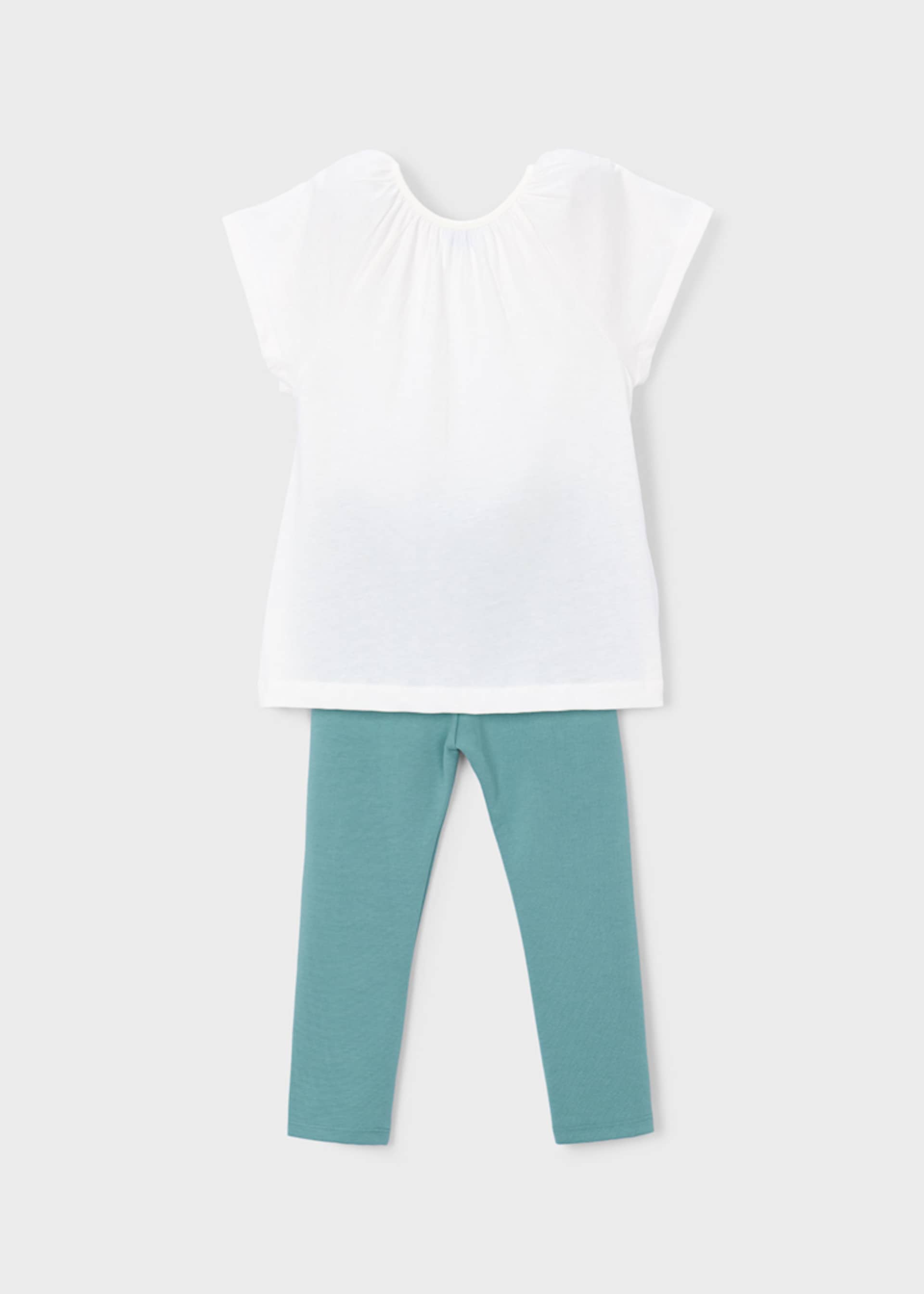 Set Leggings und T-Shirt Blume Mädchen