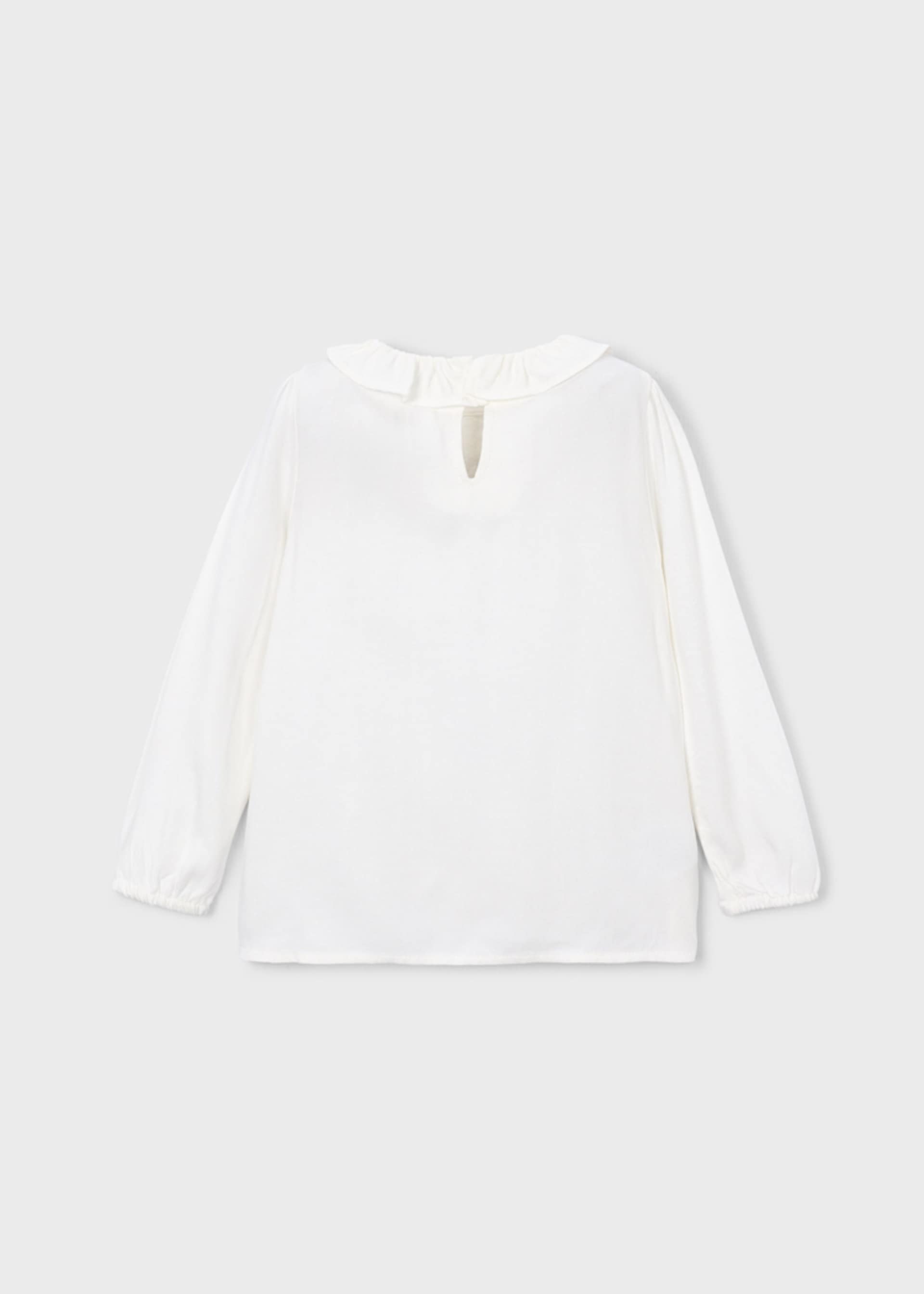 Blusa cuello volante niña