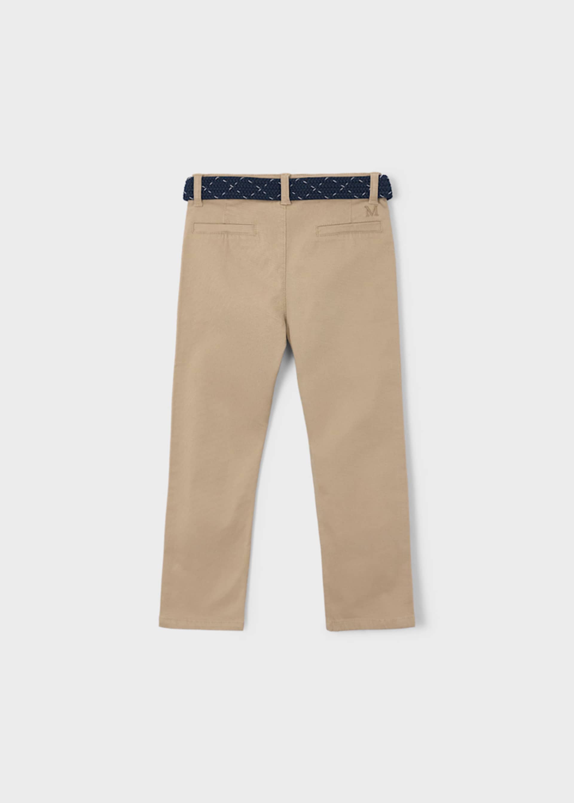 Pantalón piqué con cinturón niño