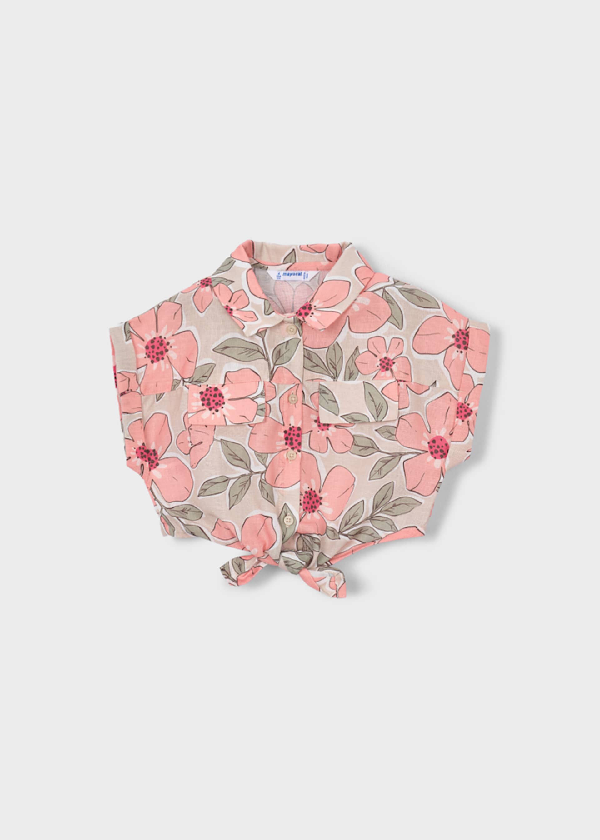 Camicia stampa fiori bambina