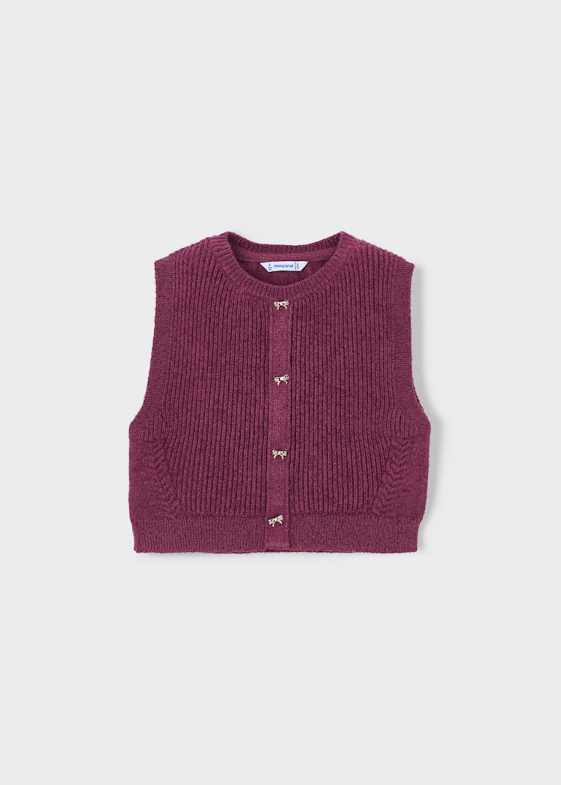 Gilet filo metallizzato bambina