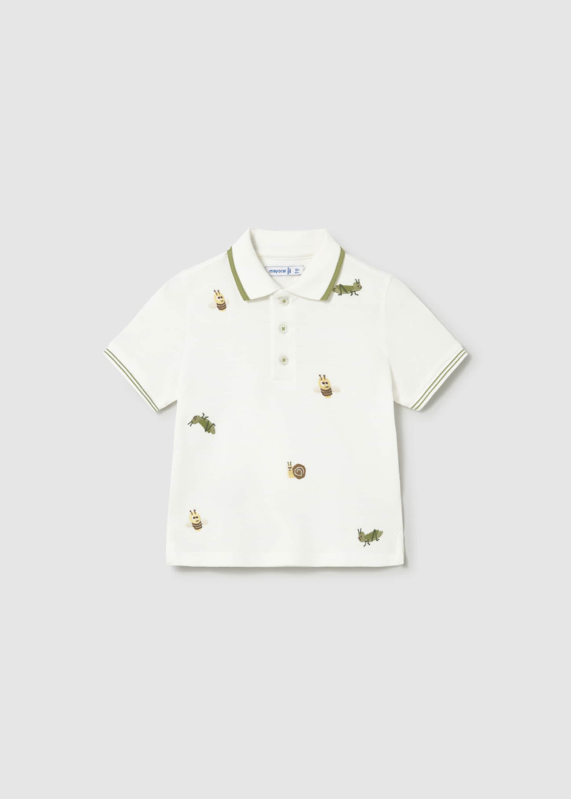 Polo piqué ricamato neonato