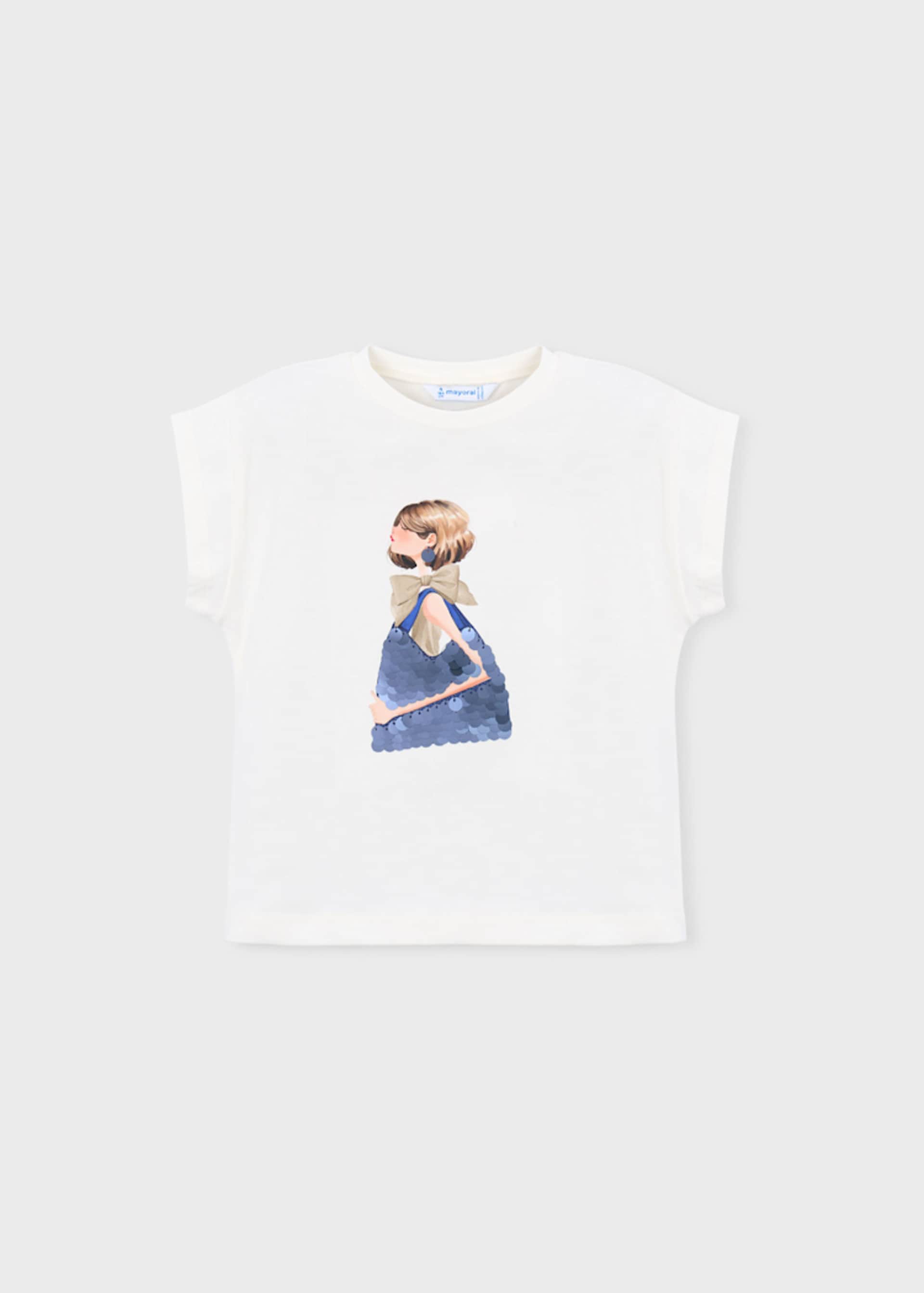 T-Shirt Printmotiv Puppe Mädchen