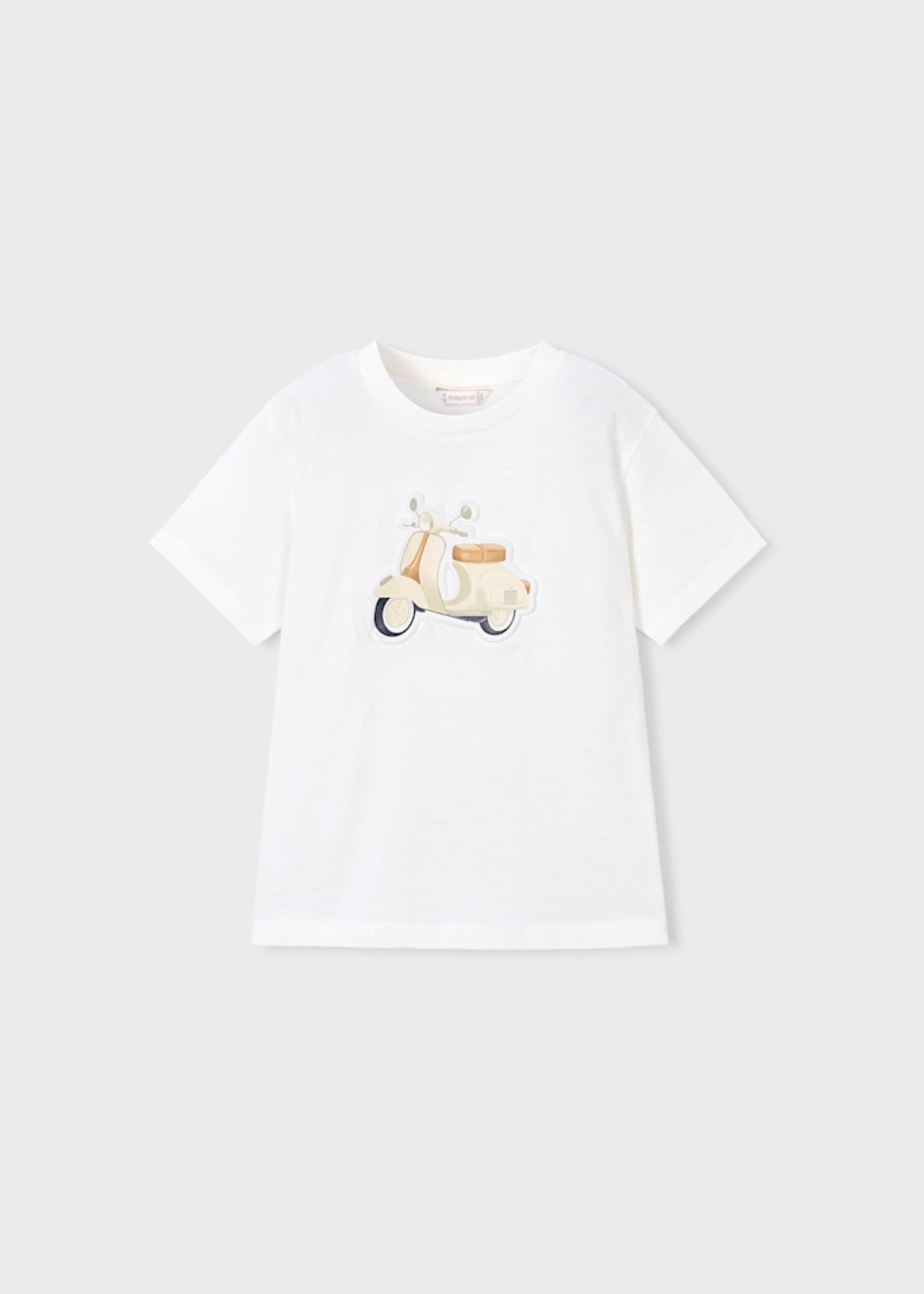 Camiseta con moto relieve niño