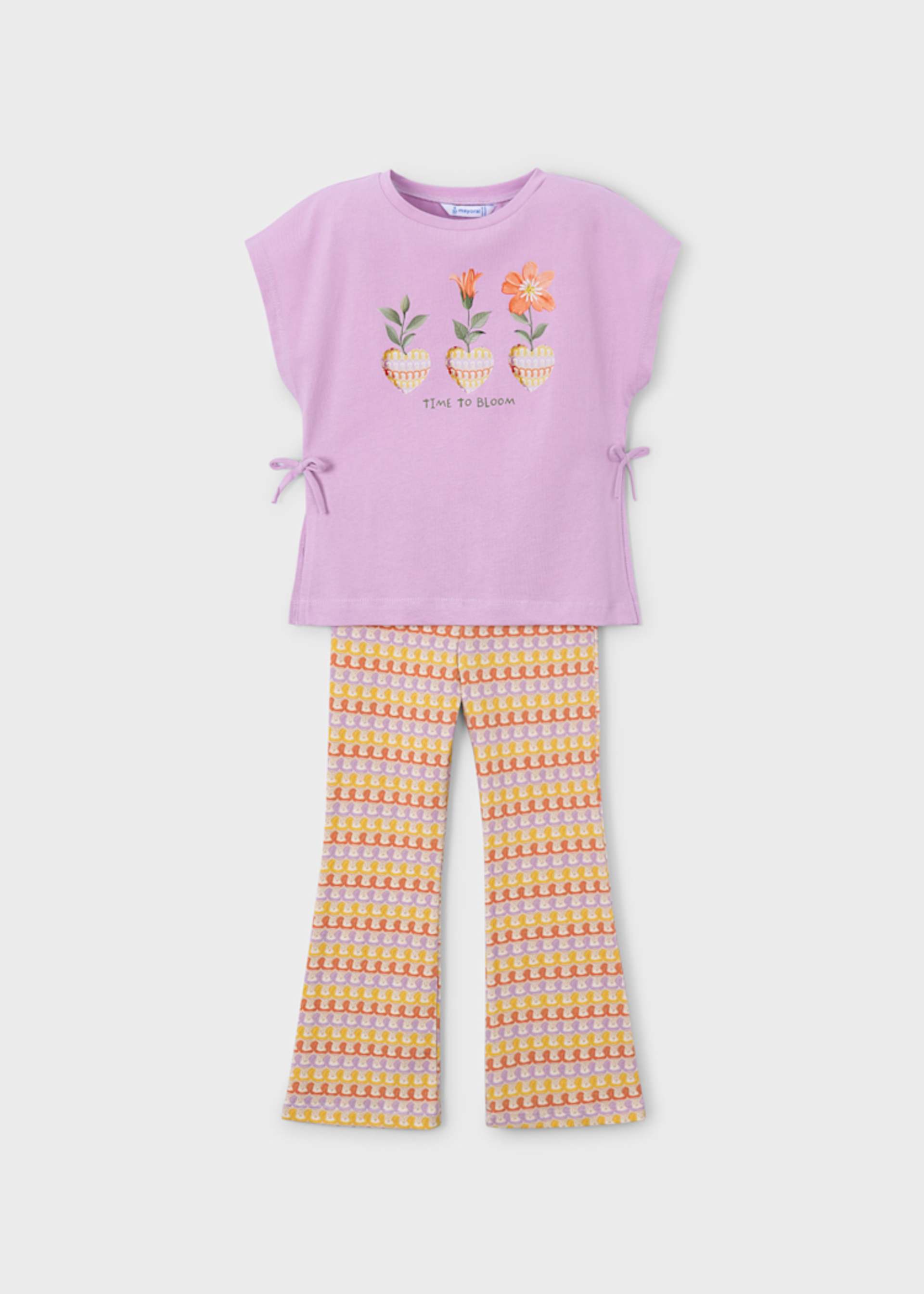 Conjunto leggings flare y playera niña