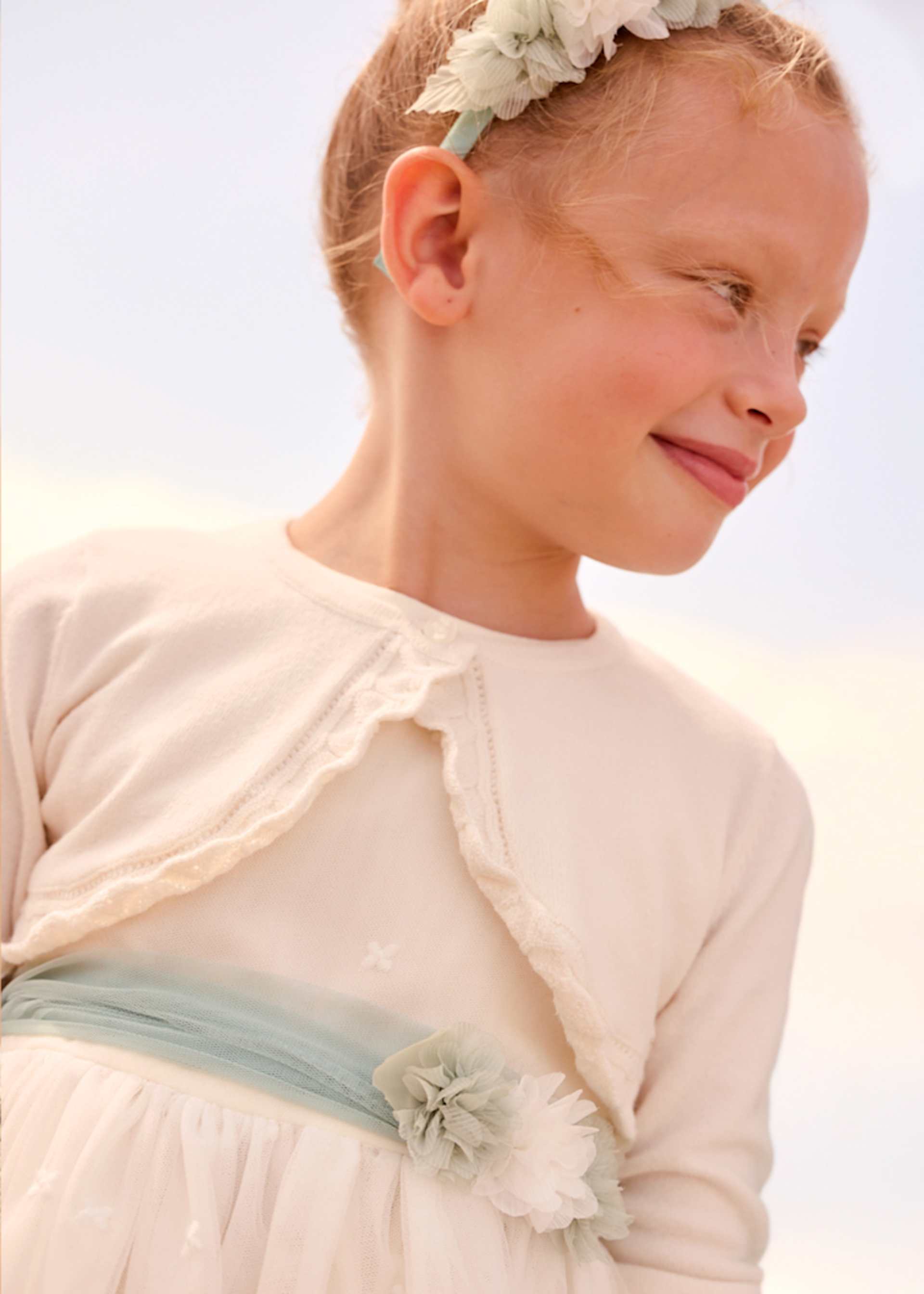 Bolero tricô básico menina