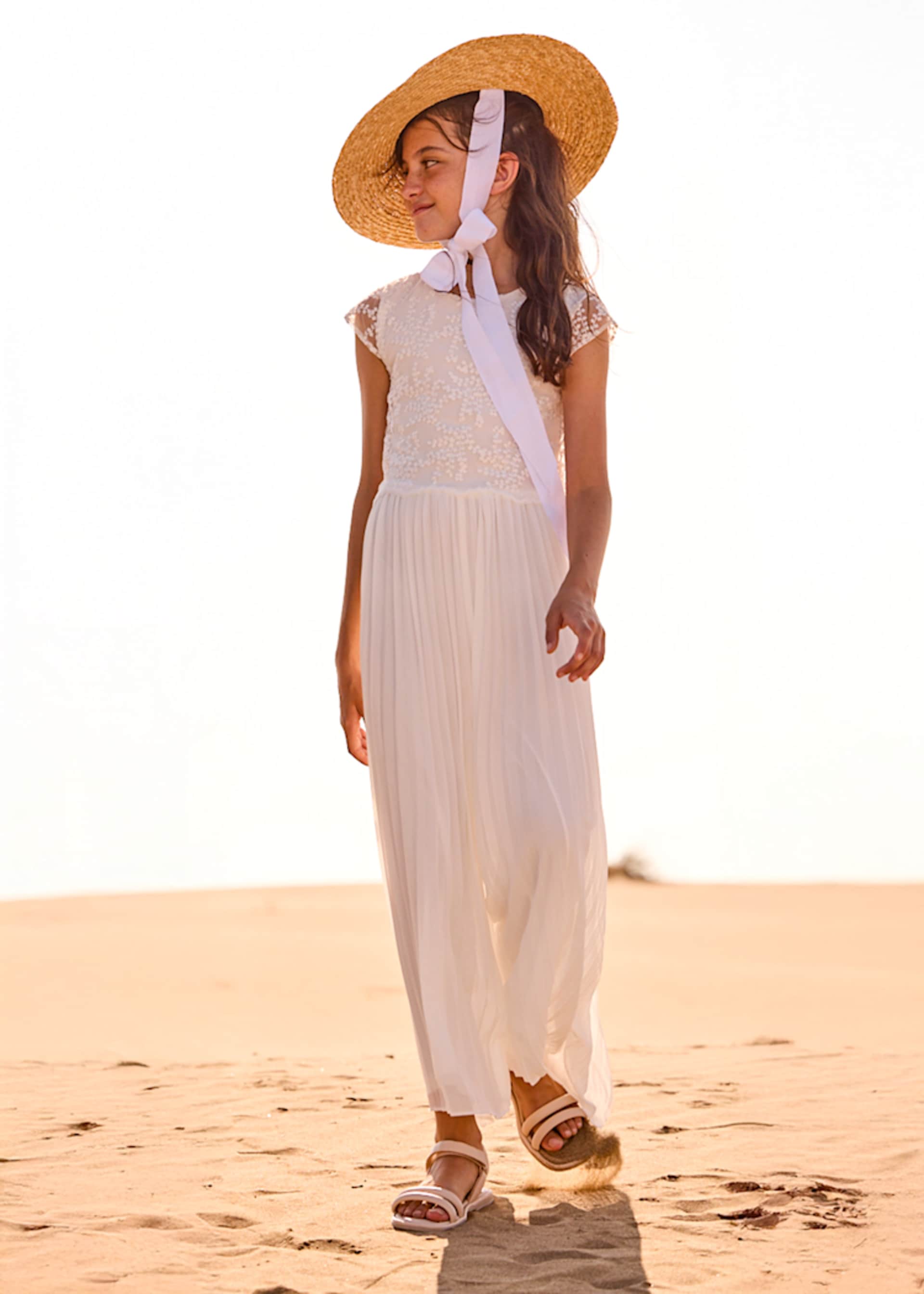 Long pleated jumpsuit