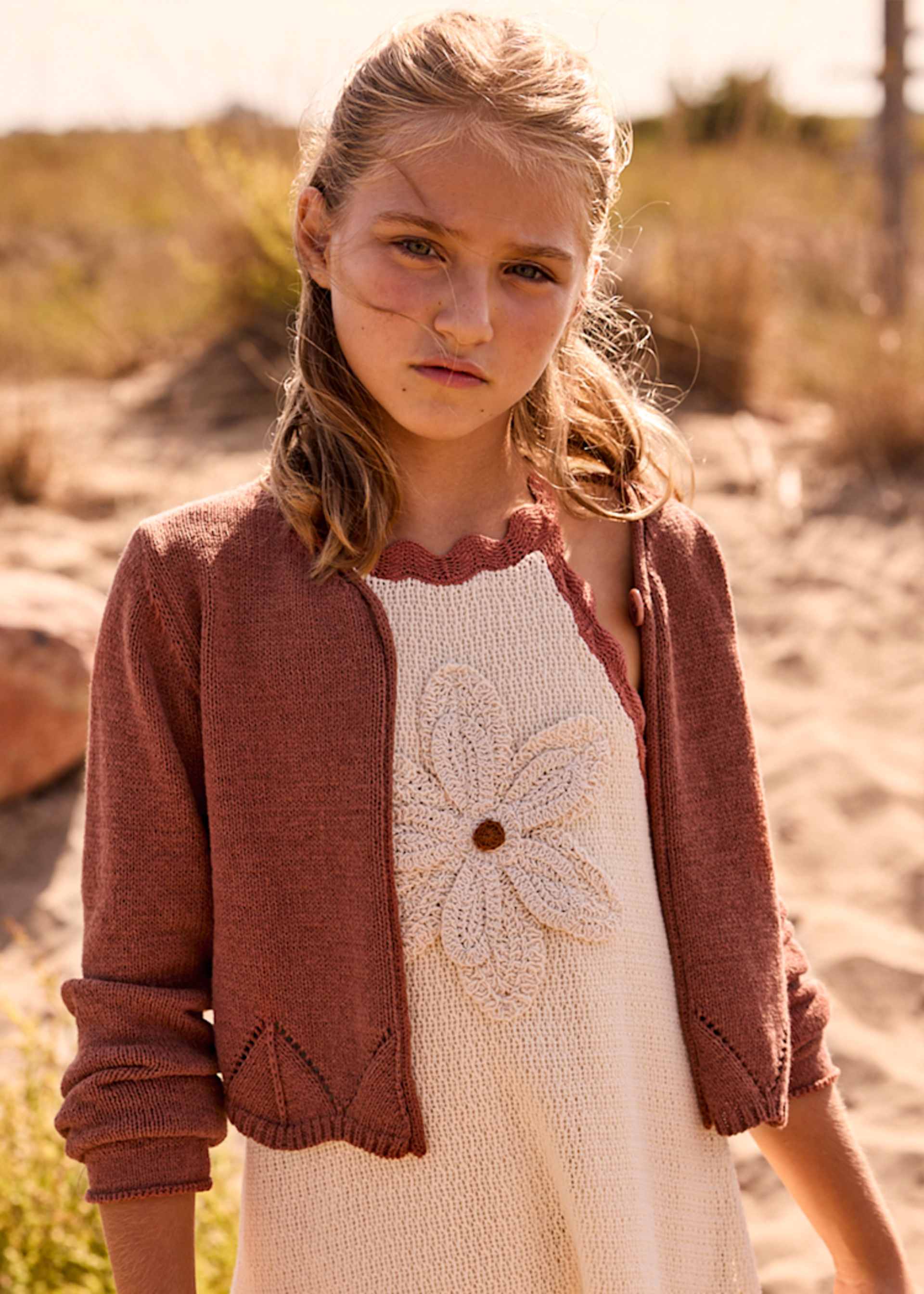 Cardigan en tricot fille