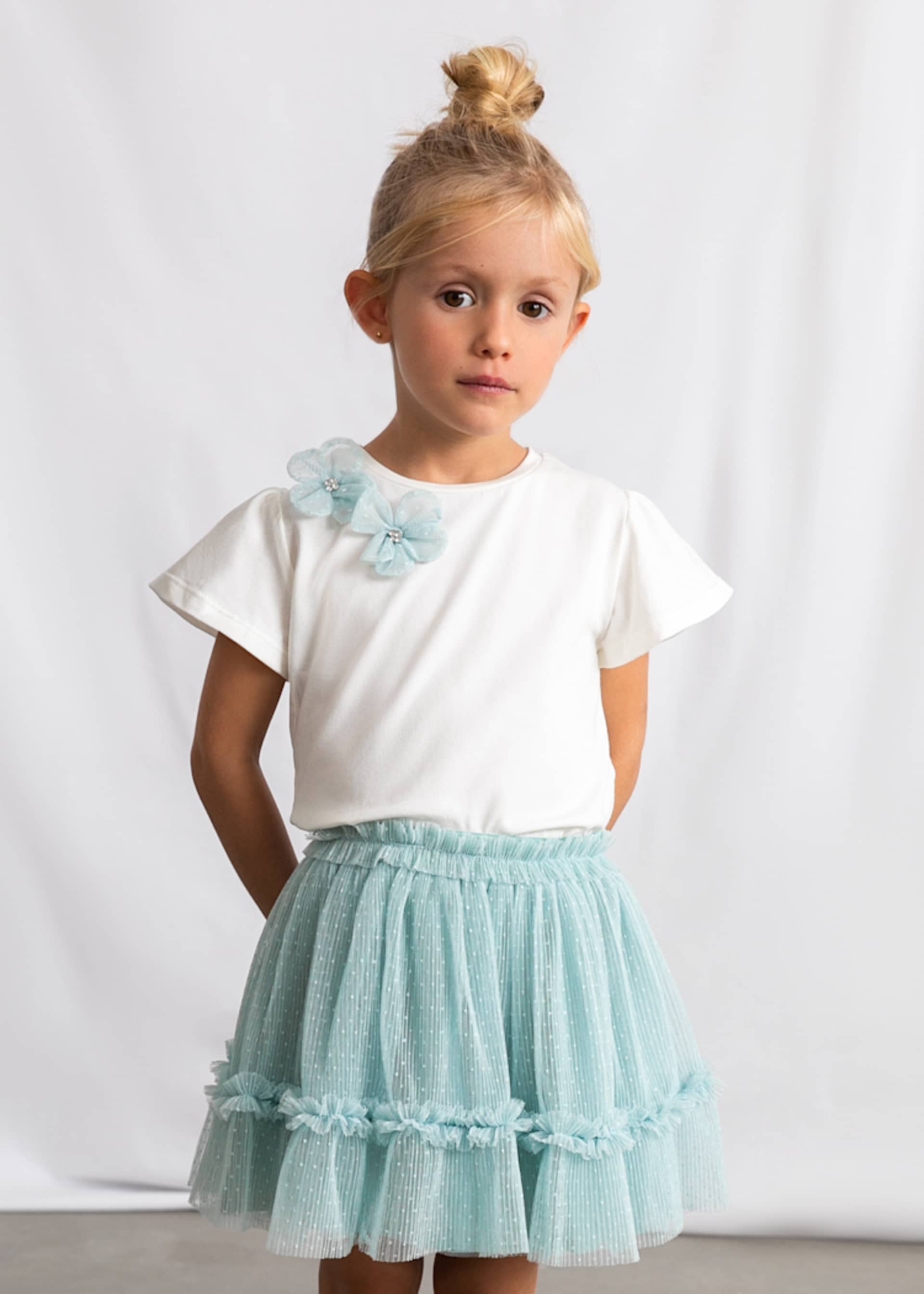 Girl Tulle Skirt and T-shirt Set