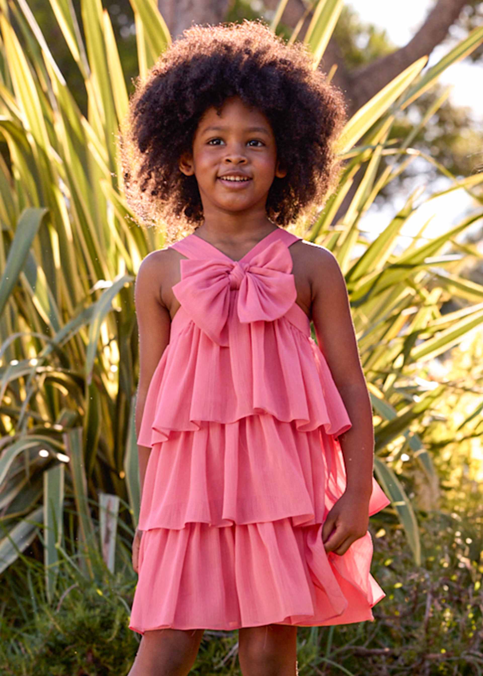 Girl's ruffled bambula dress Girl's ruffled bambula dress