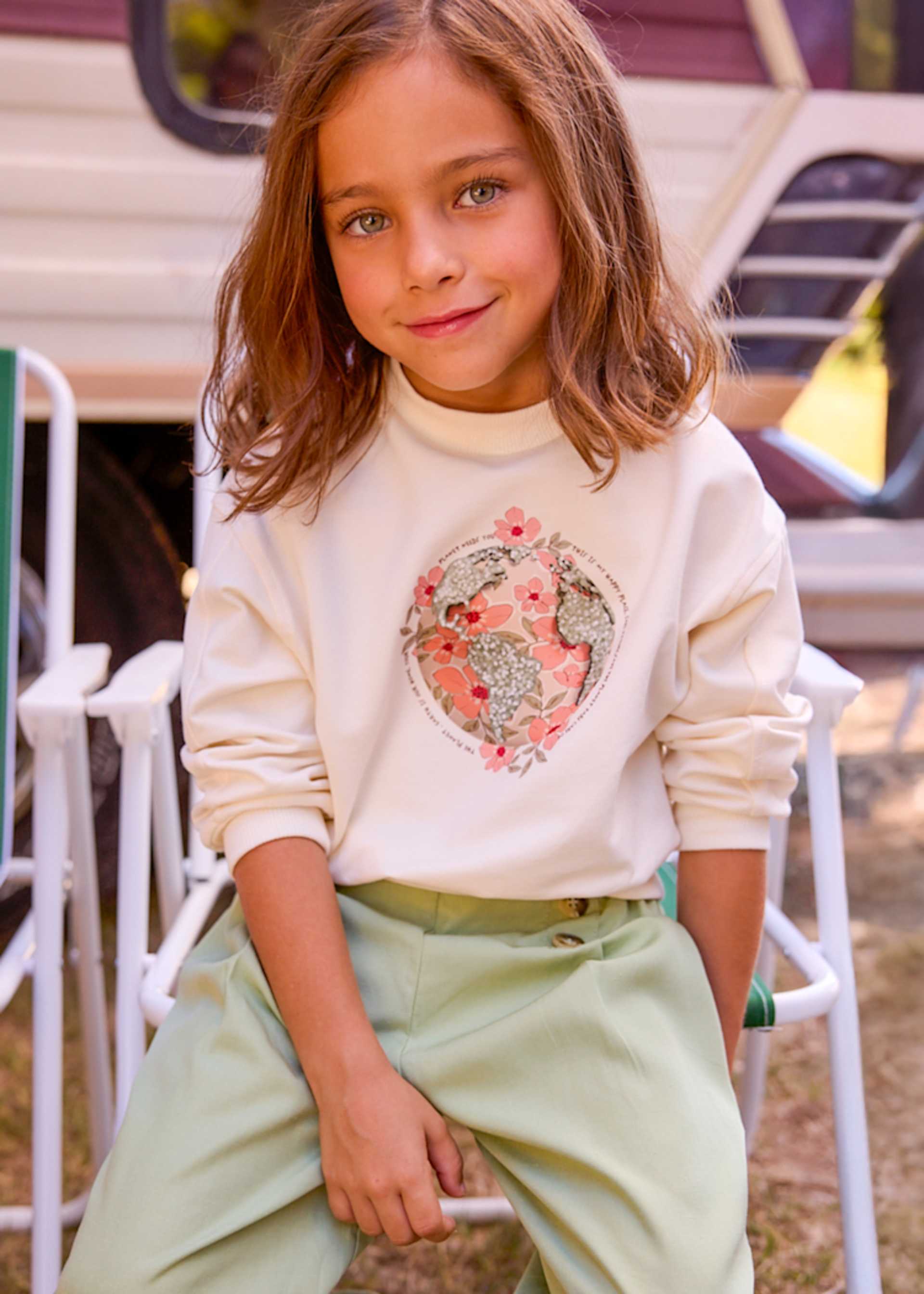 Felpa grafica bambina