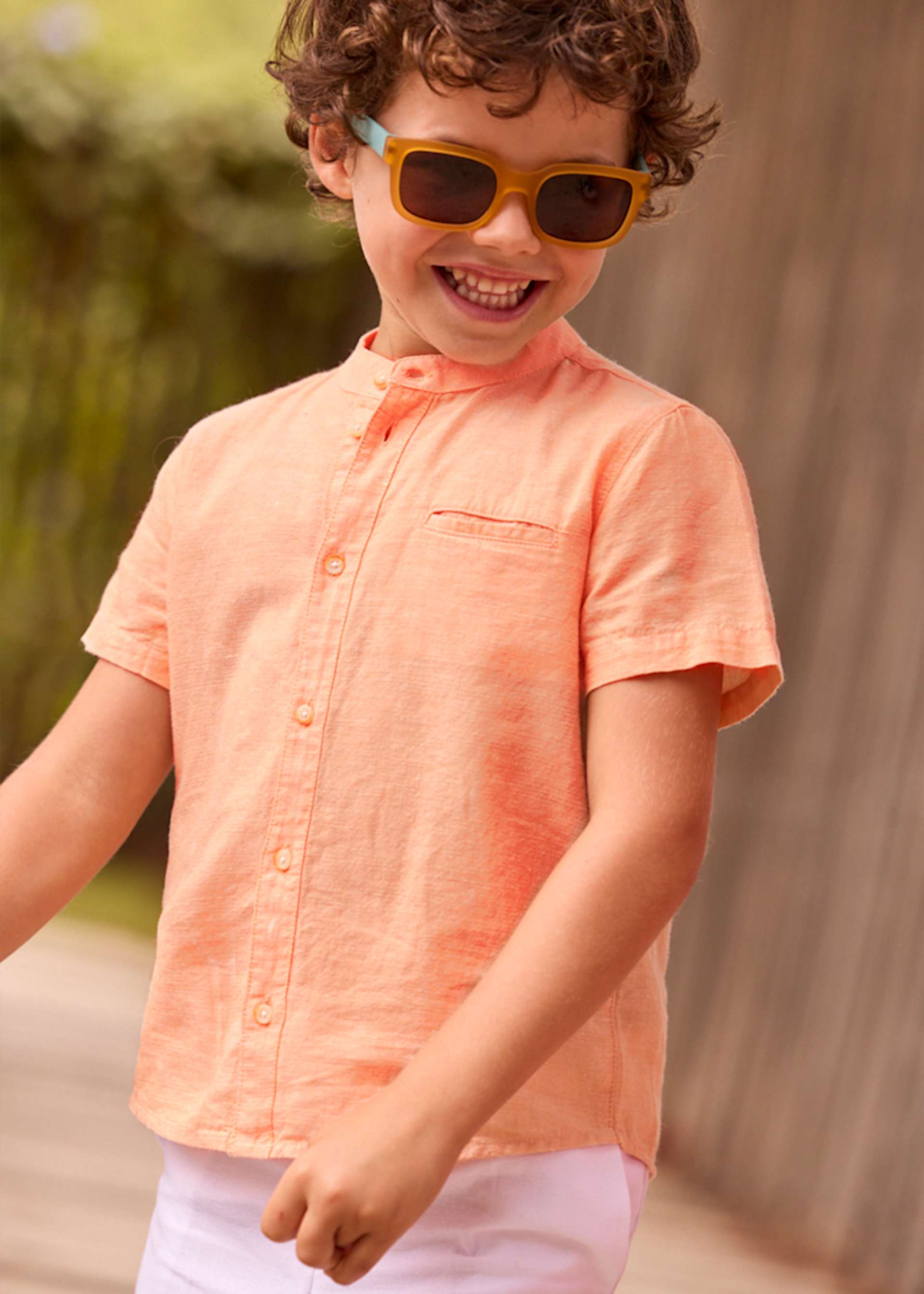 Children's mandarin collar shirt Children's mandarin collar shirt