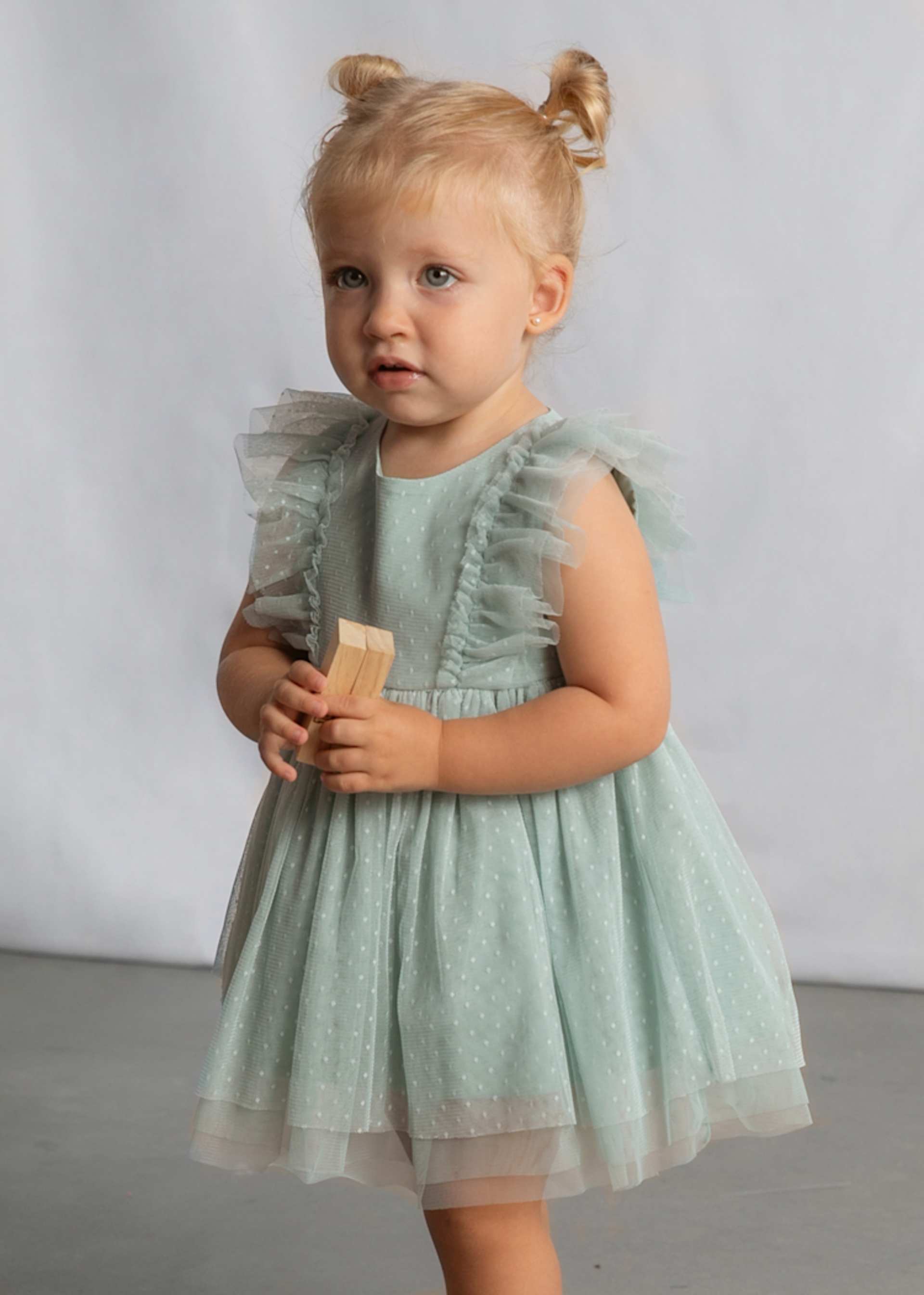Rochie din tul cu bentita bebe