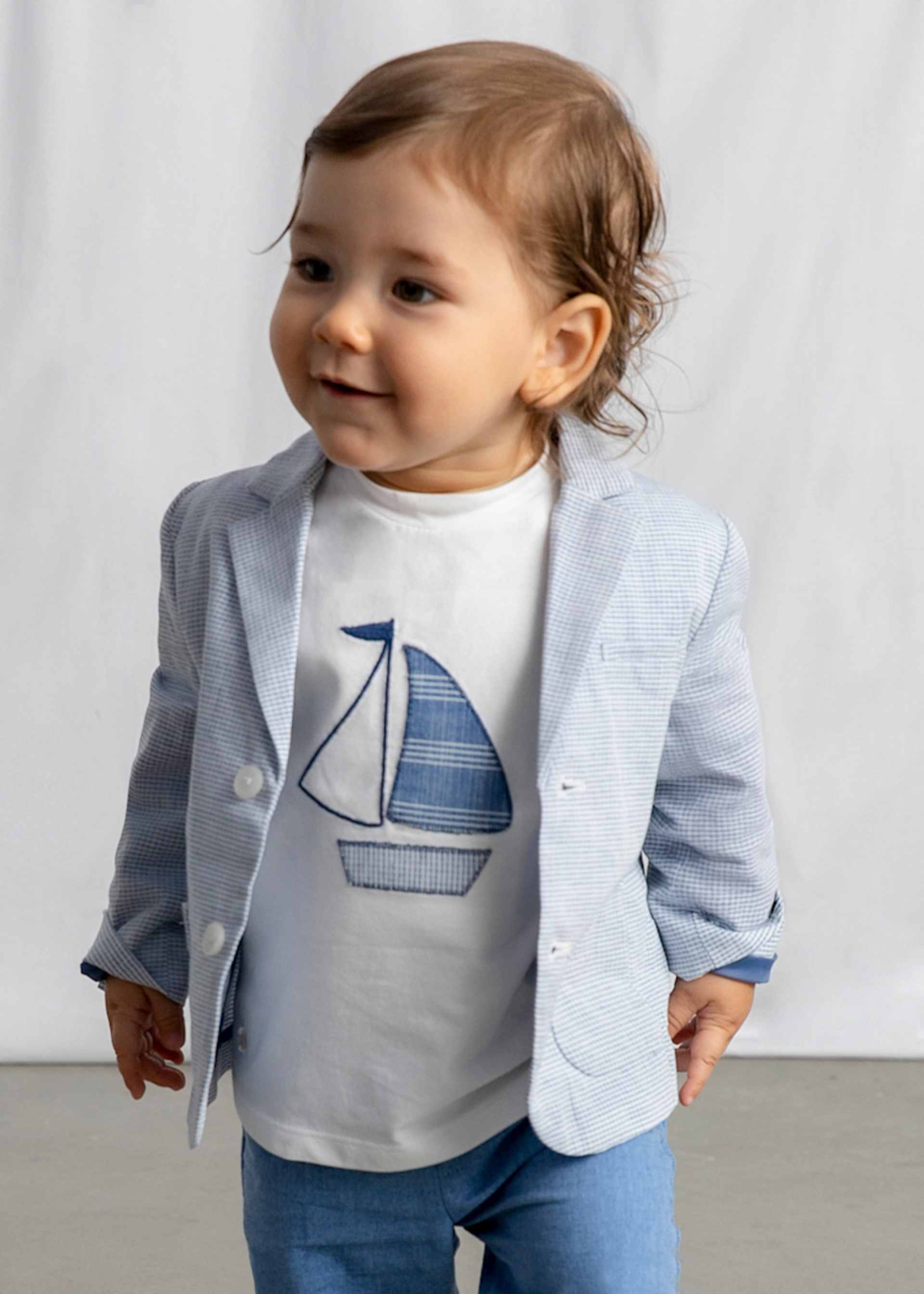 Blazer com linho bebé
