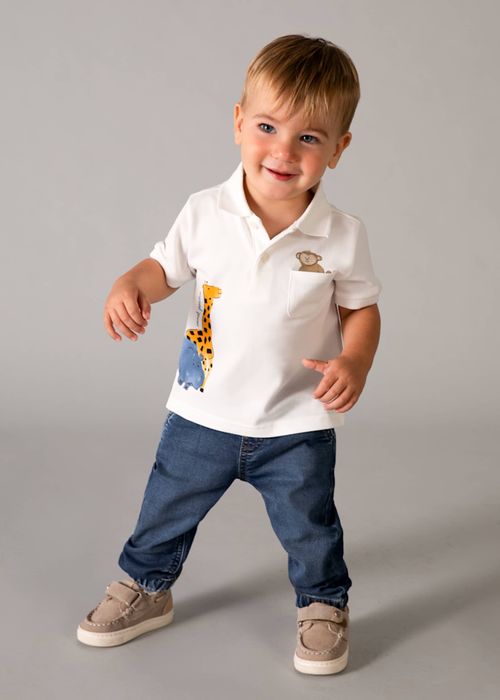 Pantalon en denim à taille élastique bébé