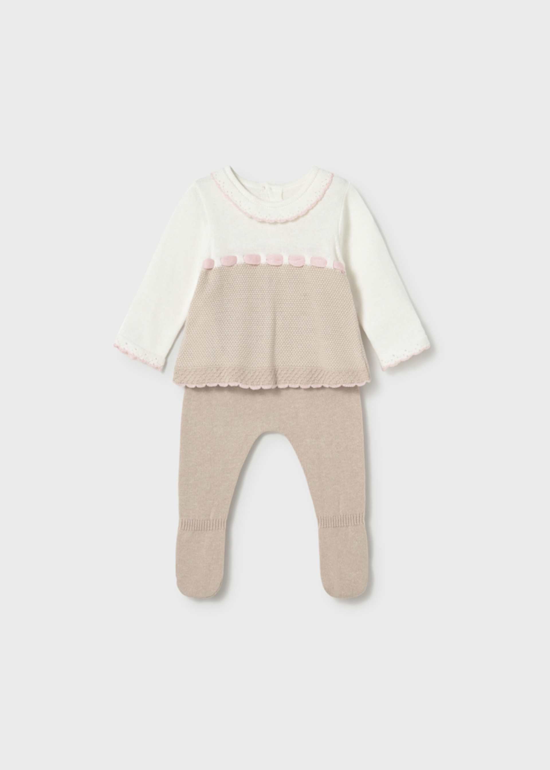 Set pantaloni cu botosei nou-nascut