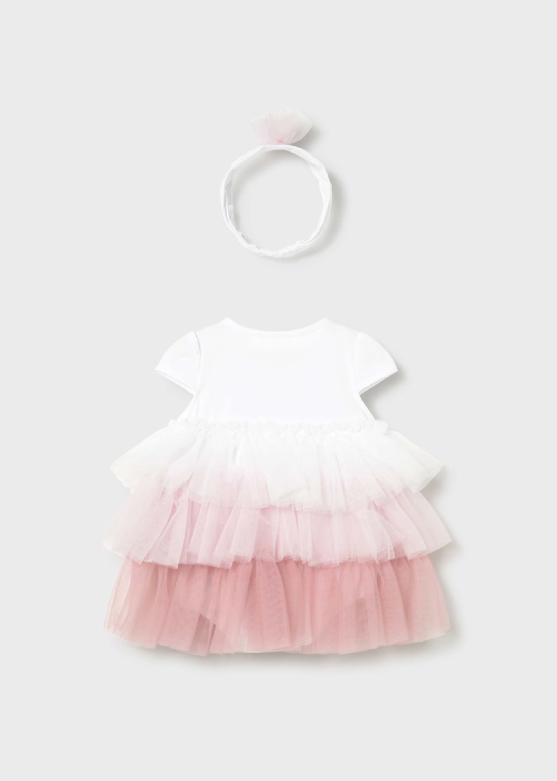 Ruffled romper with headband for newborn