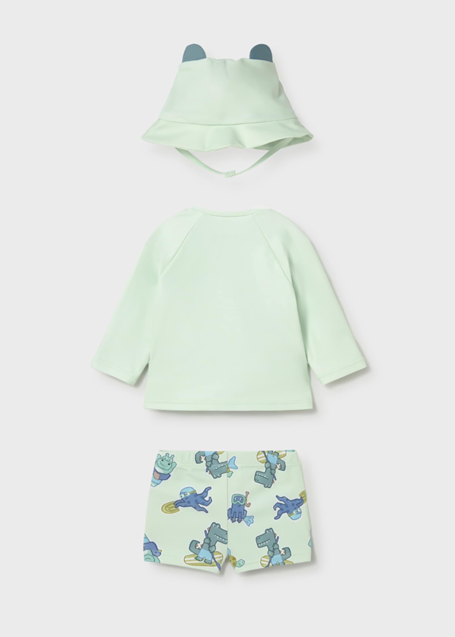 3-piece sun protection swimwear set for newborns