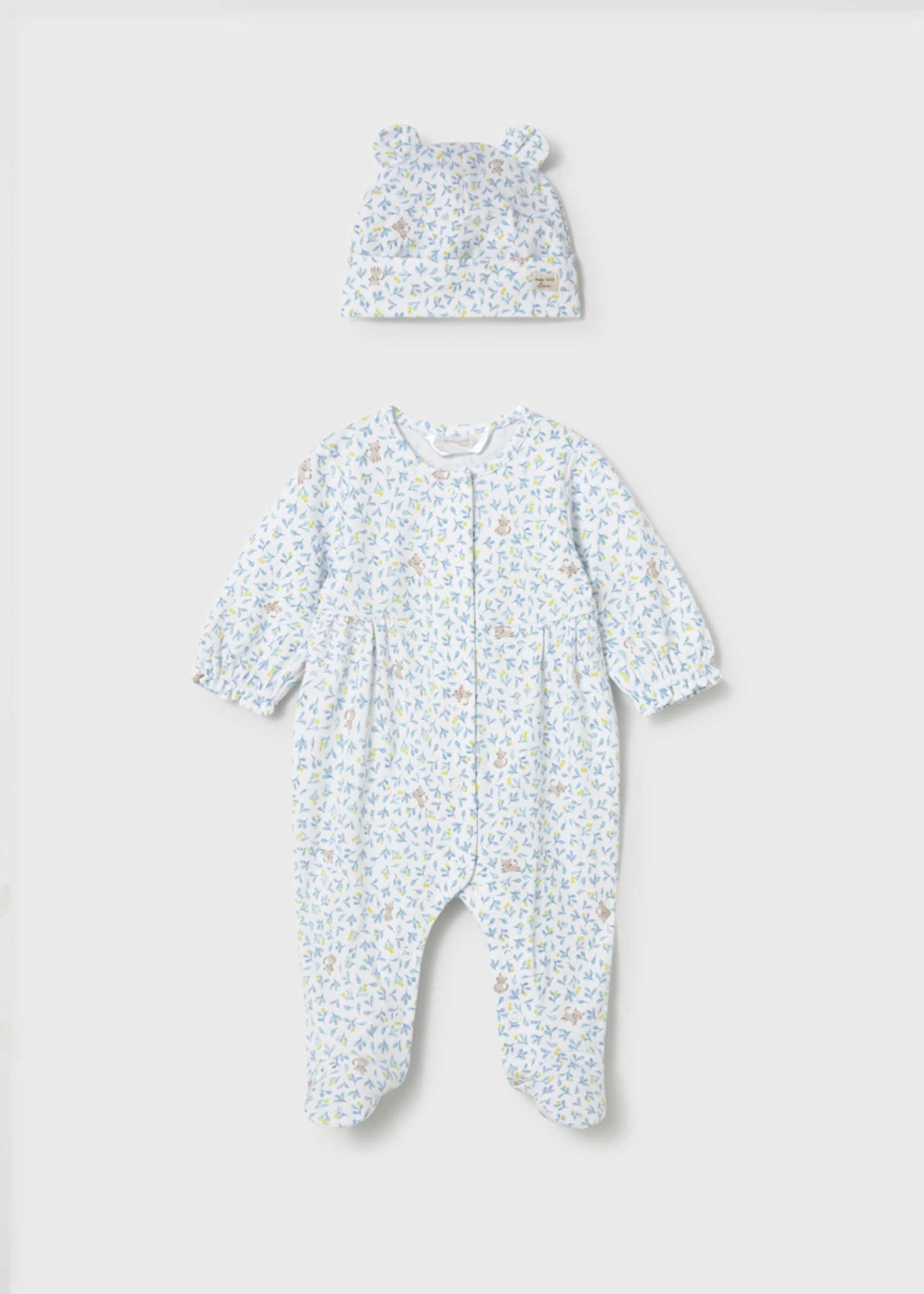 Pijama largo con gorro recién nacida