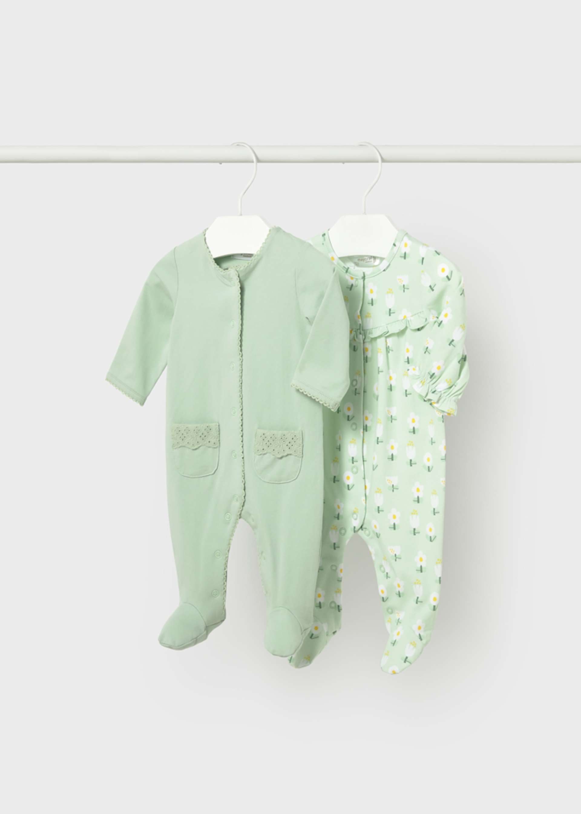 Set of 2 long newborn rompers