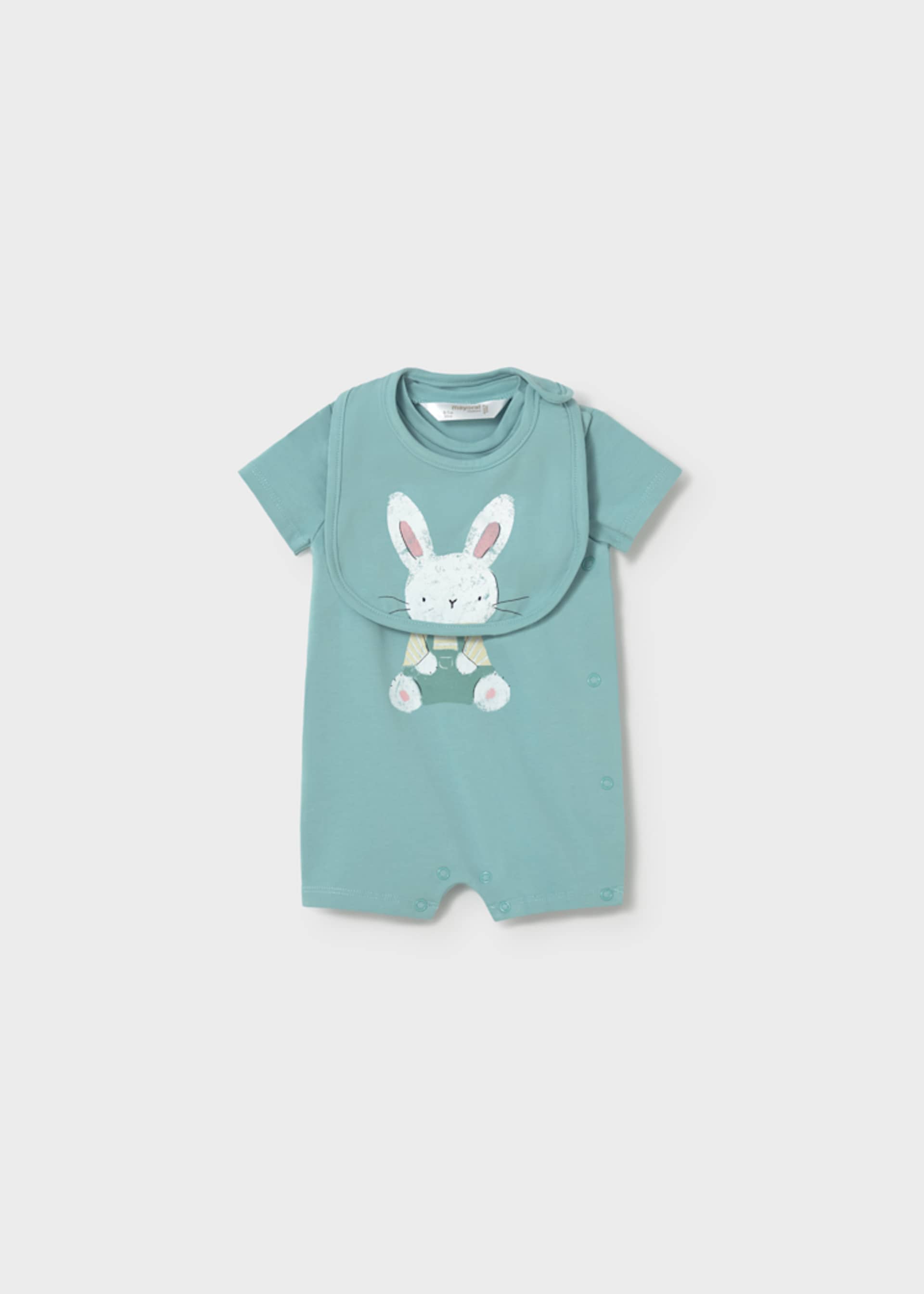 Pijama corta con babero recién nacido