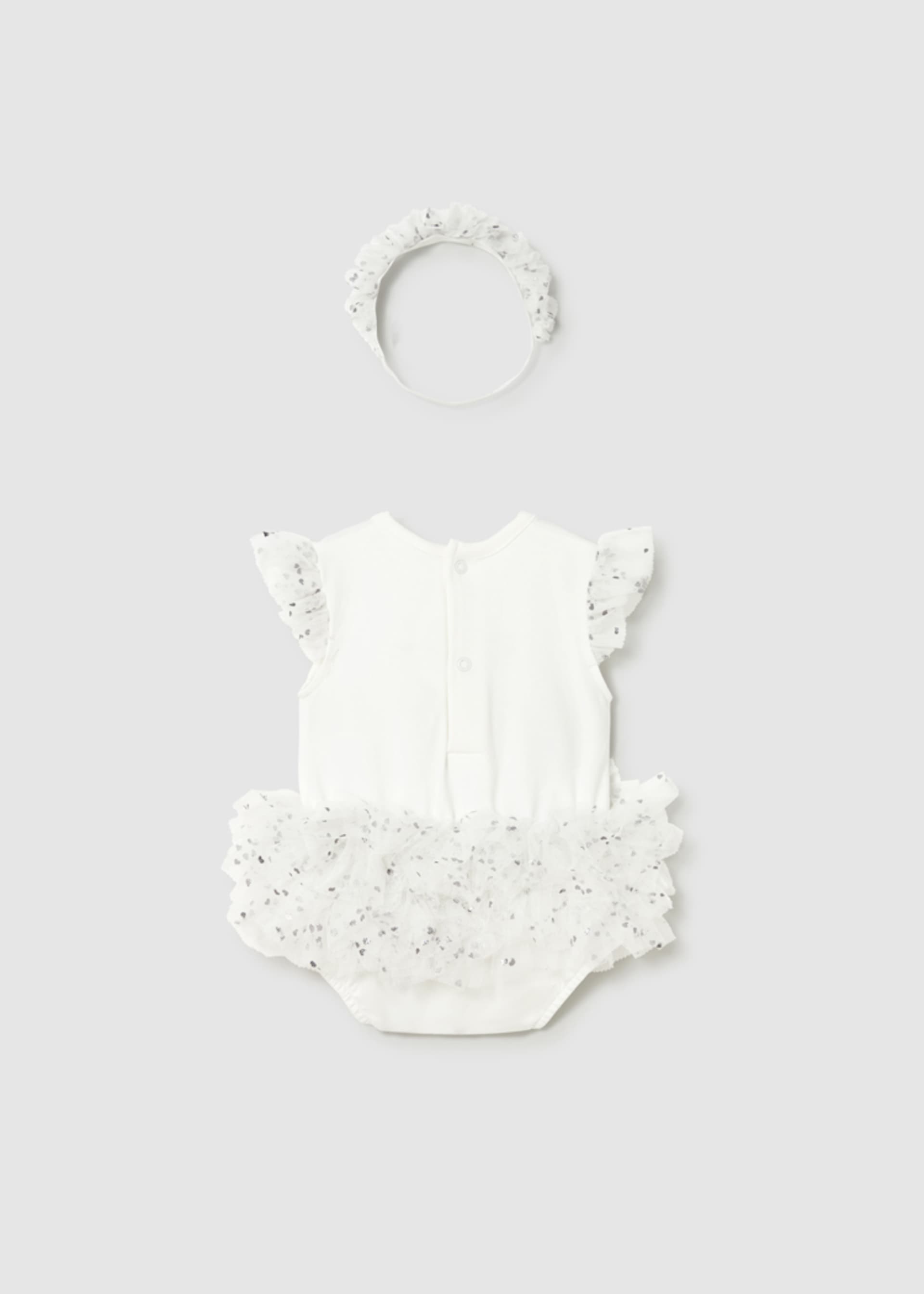 Body tutu ourson avec serre-tête nouveau-né