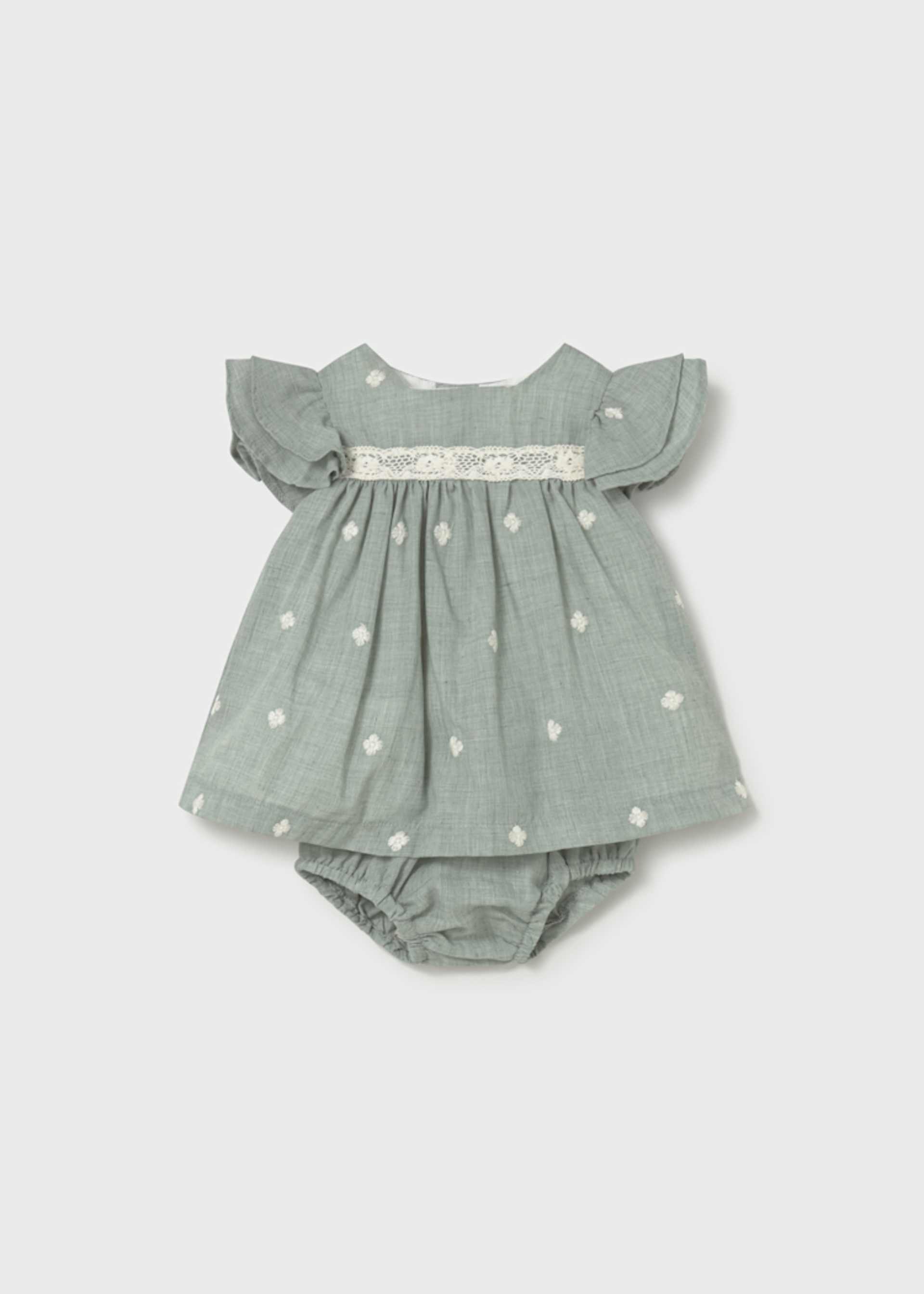 Newborn baby dress with nappy cover