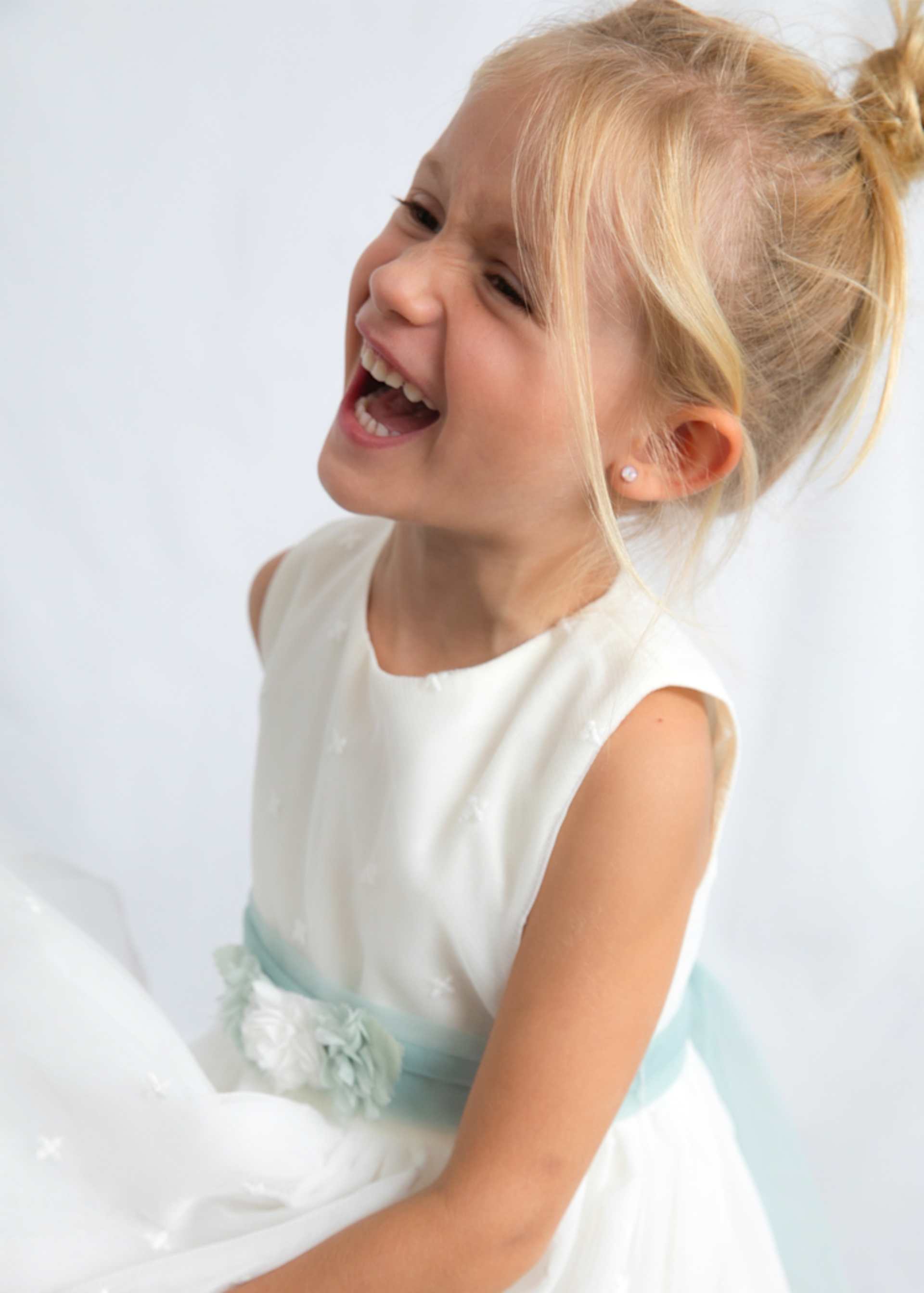 Girl Embroidered Tulle Dress