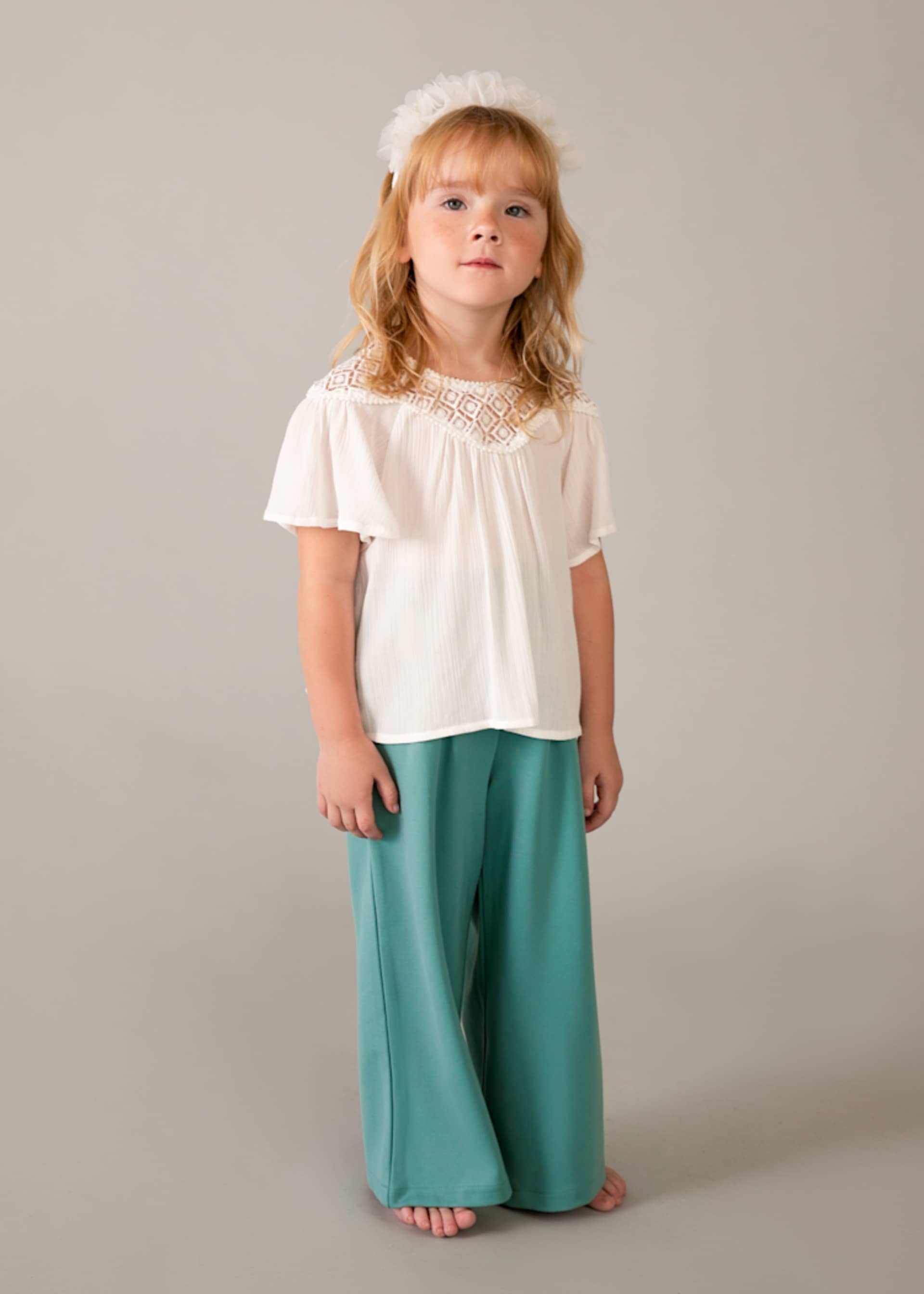 Pantalone lungo punto roma bambina