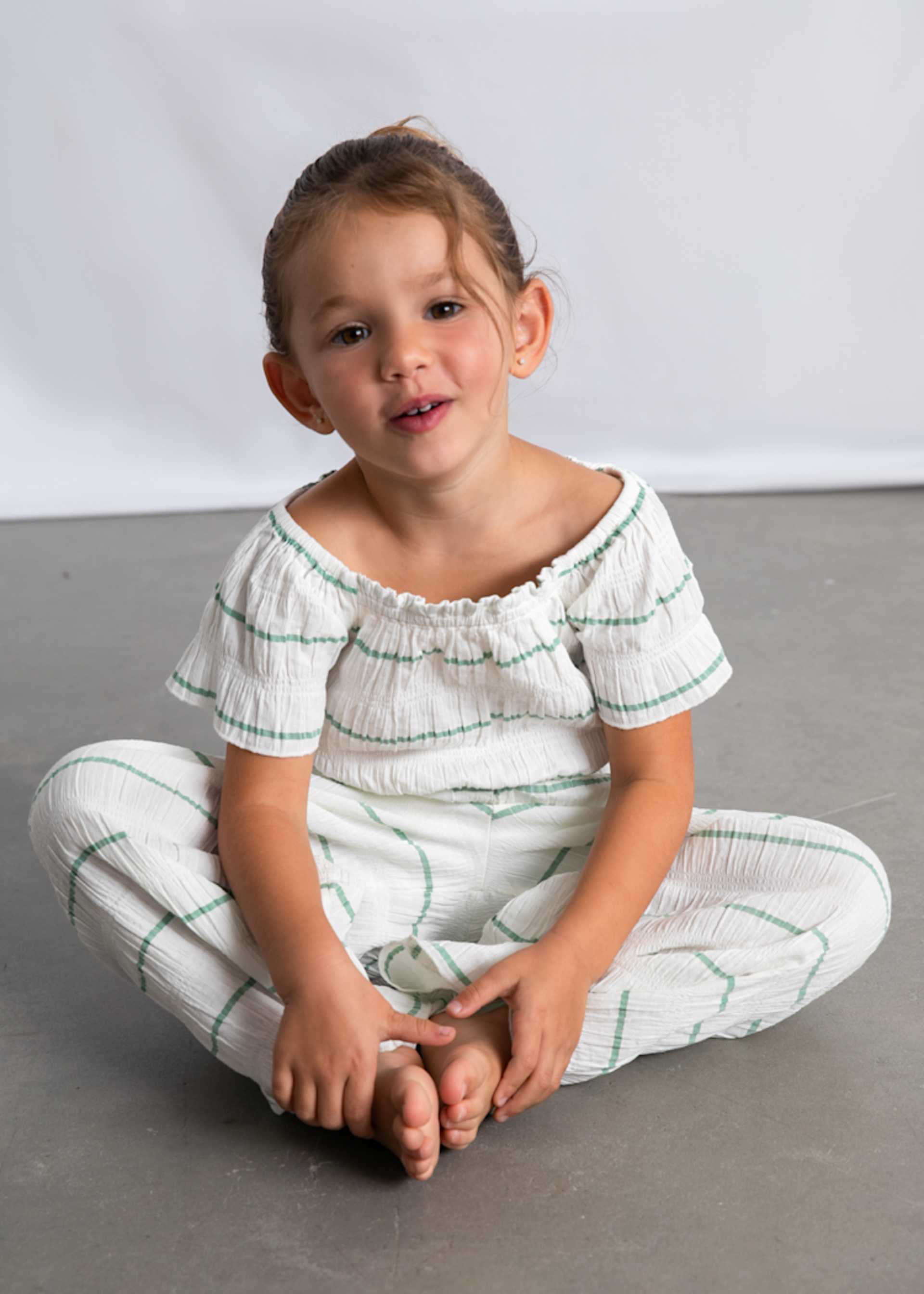 Girls' striped pants and top set