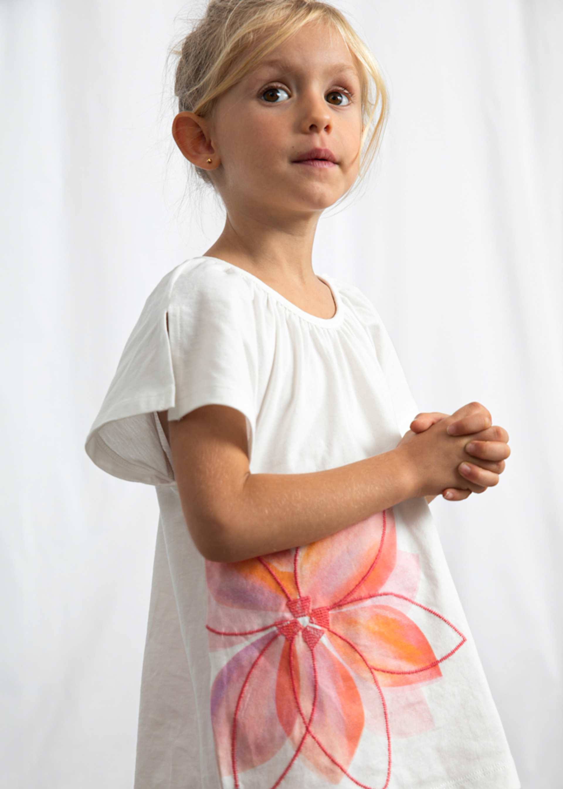 Set Leggings und T-Shirt Blume Mädchen