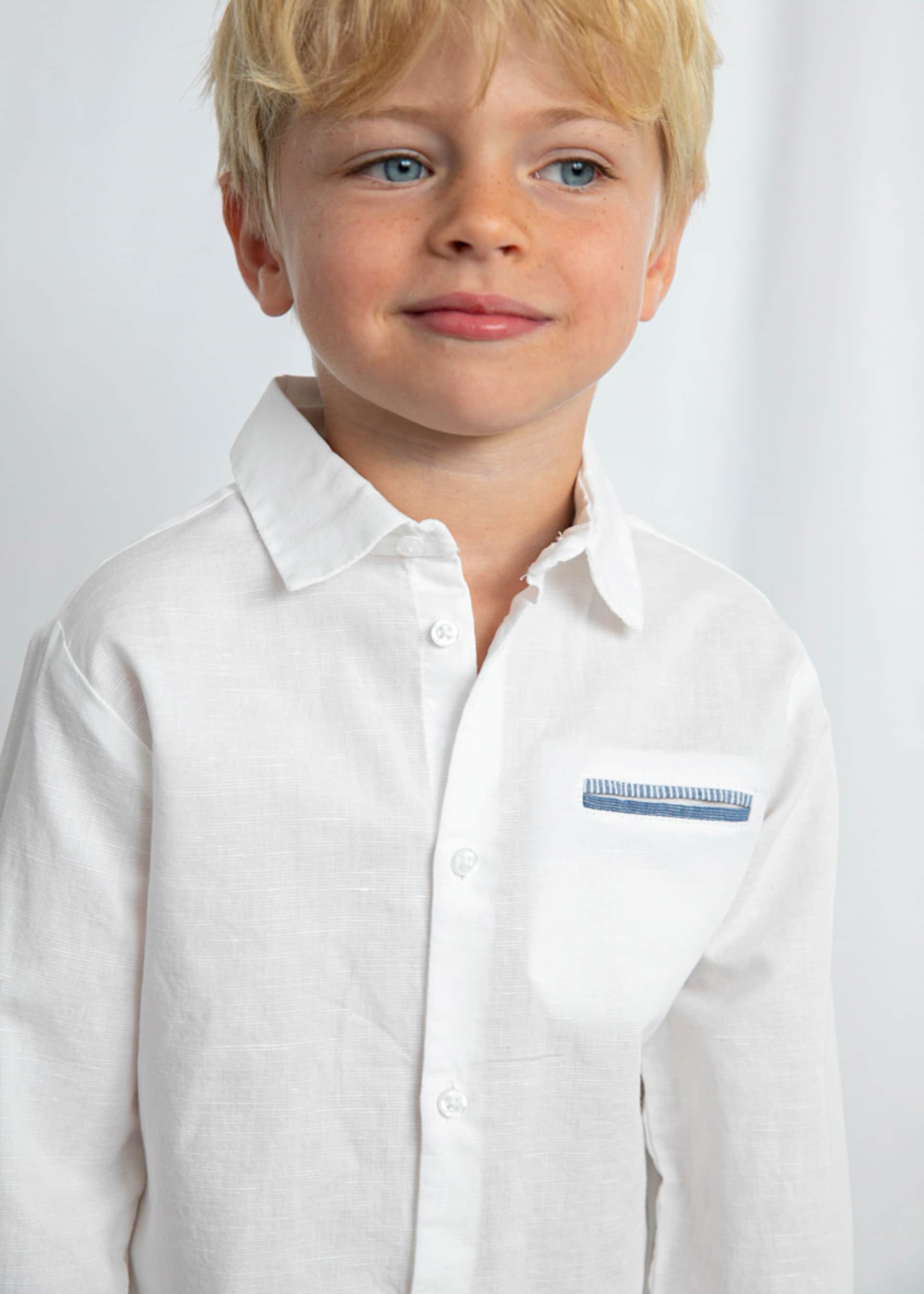 Chemise avec lin habillé garçon
