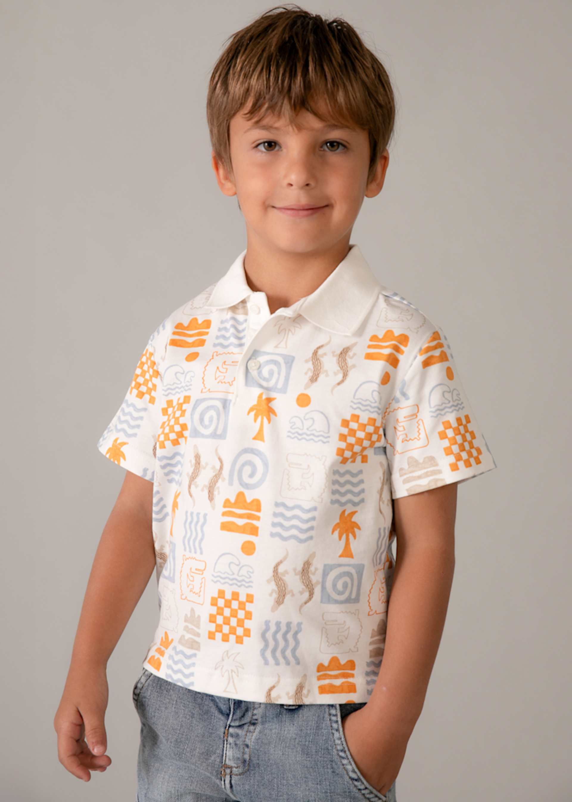 Boy Printed Polo Shirt