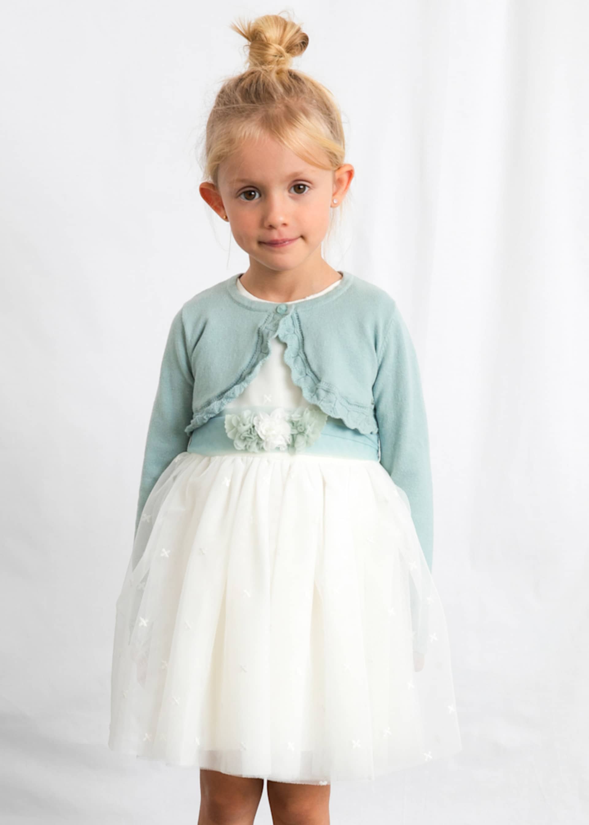 Bolero tricô básico menina